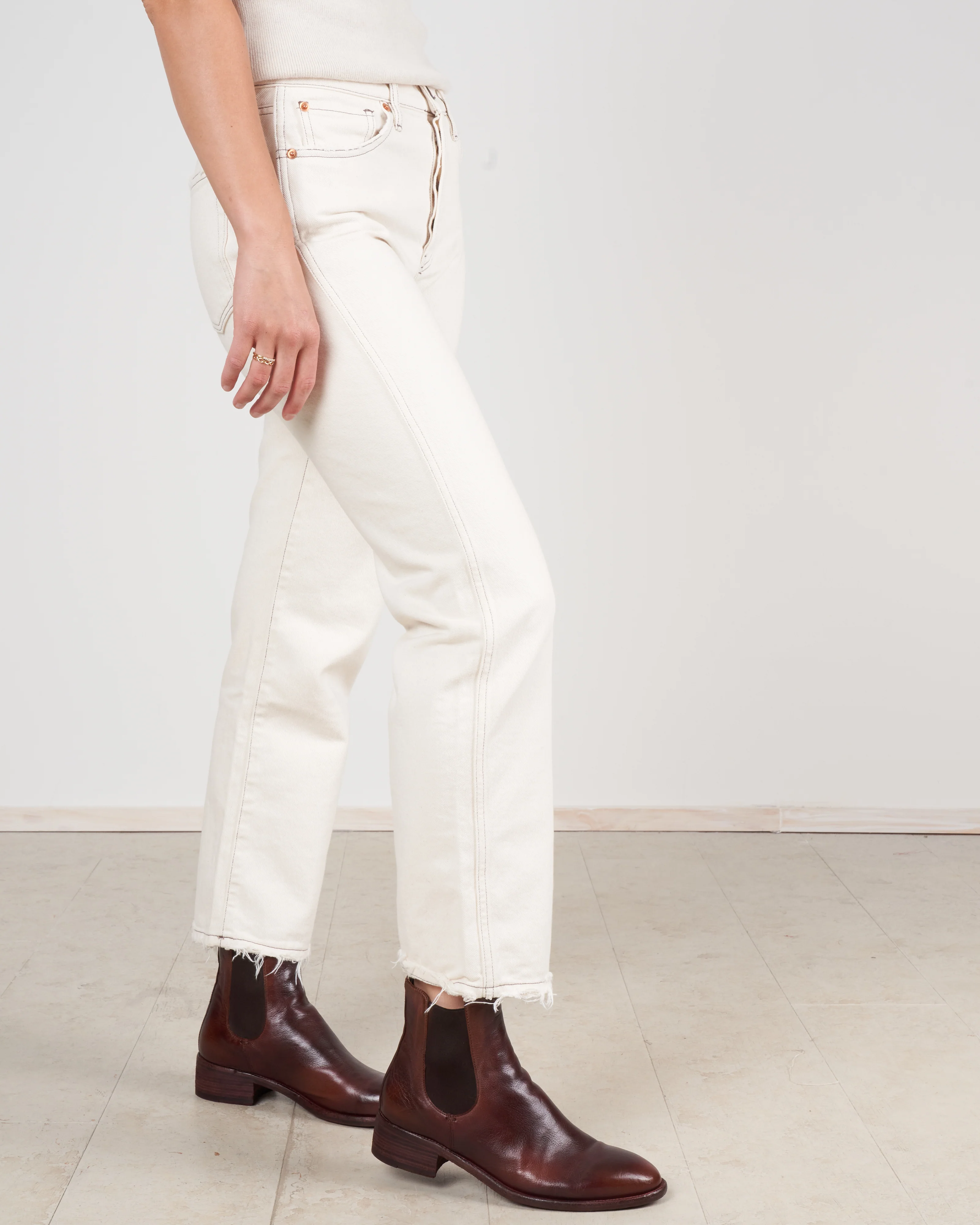 austin crop vintage hem - chalk dust - Image 3