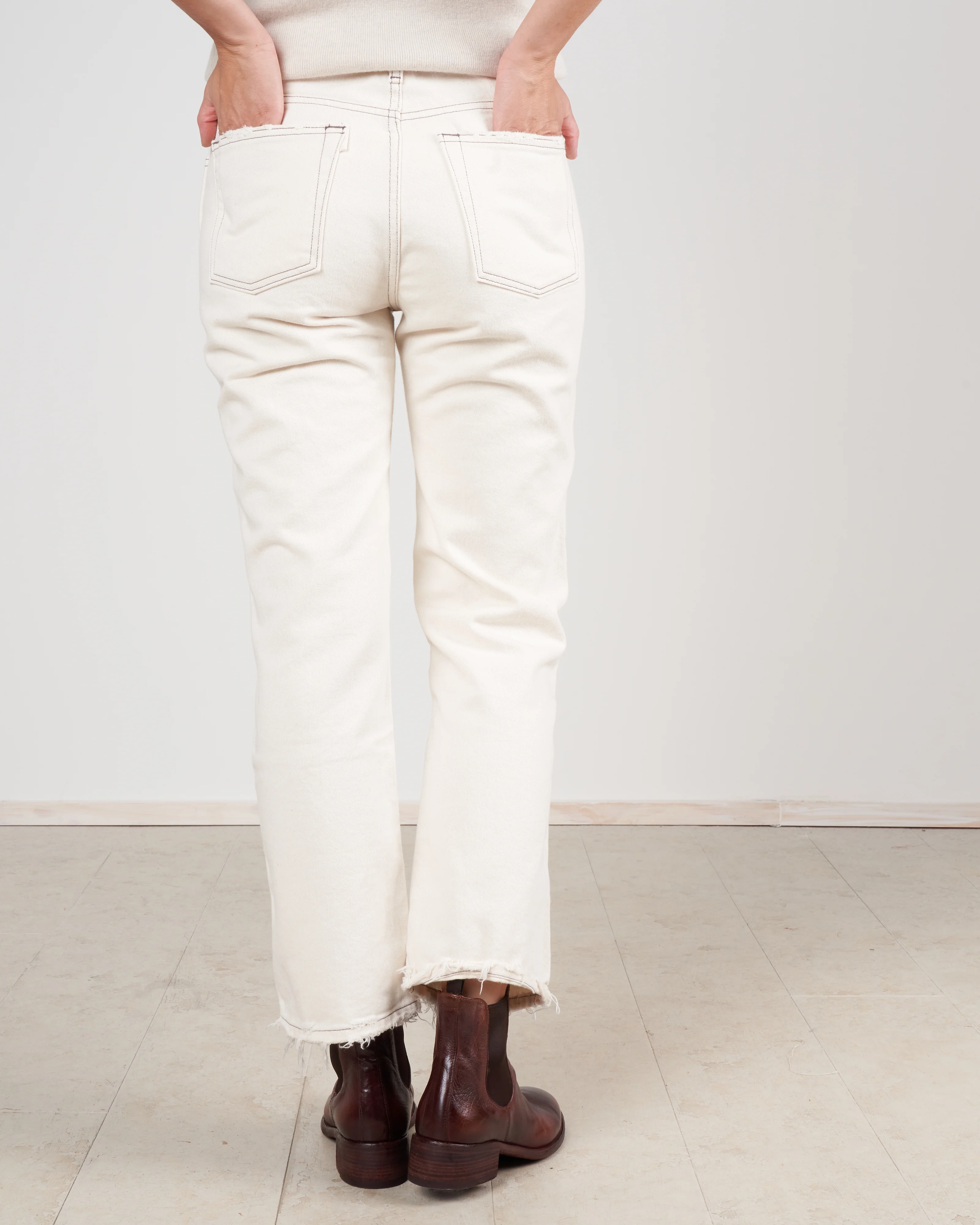 austin crop vintage hem - chalk dust - Image 4