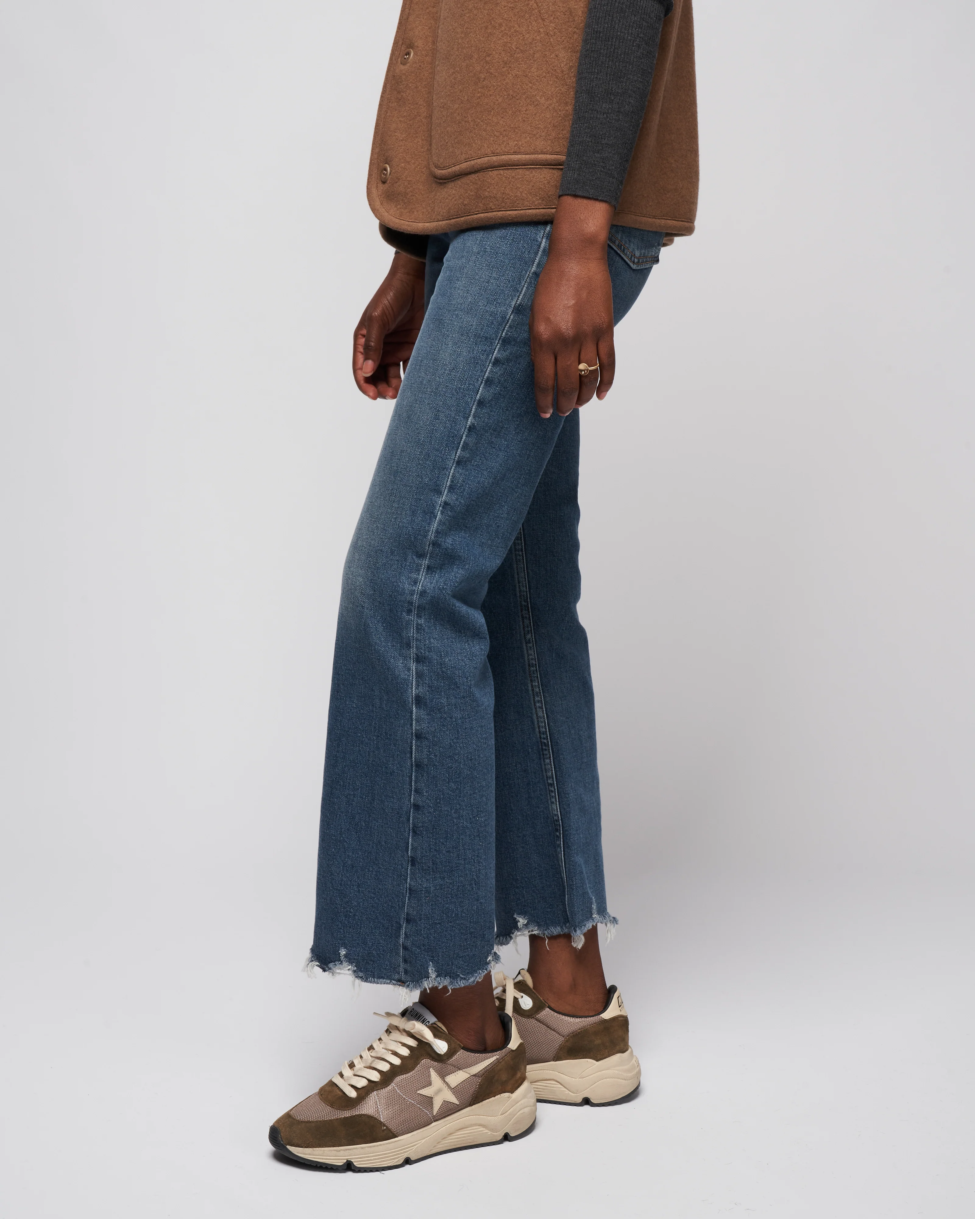 empire crop flare - dark vintage - Image 3