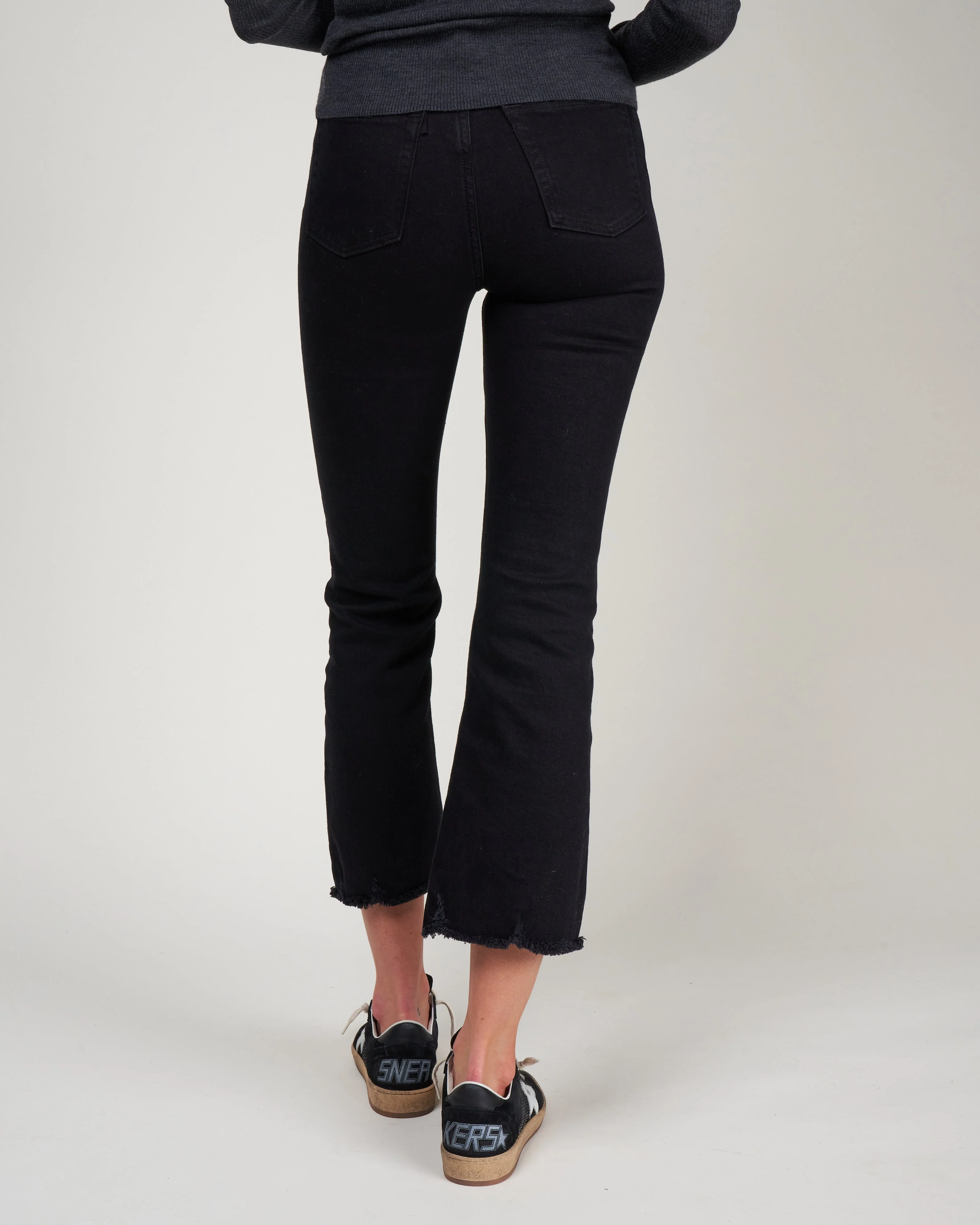 empire crop flare - solid noir - Image 4