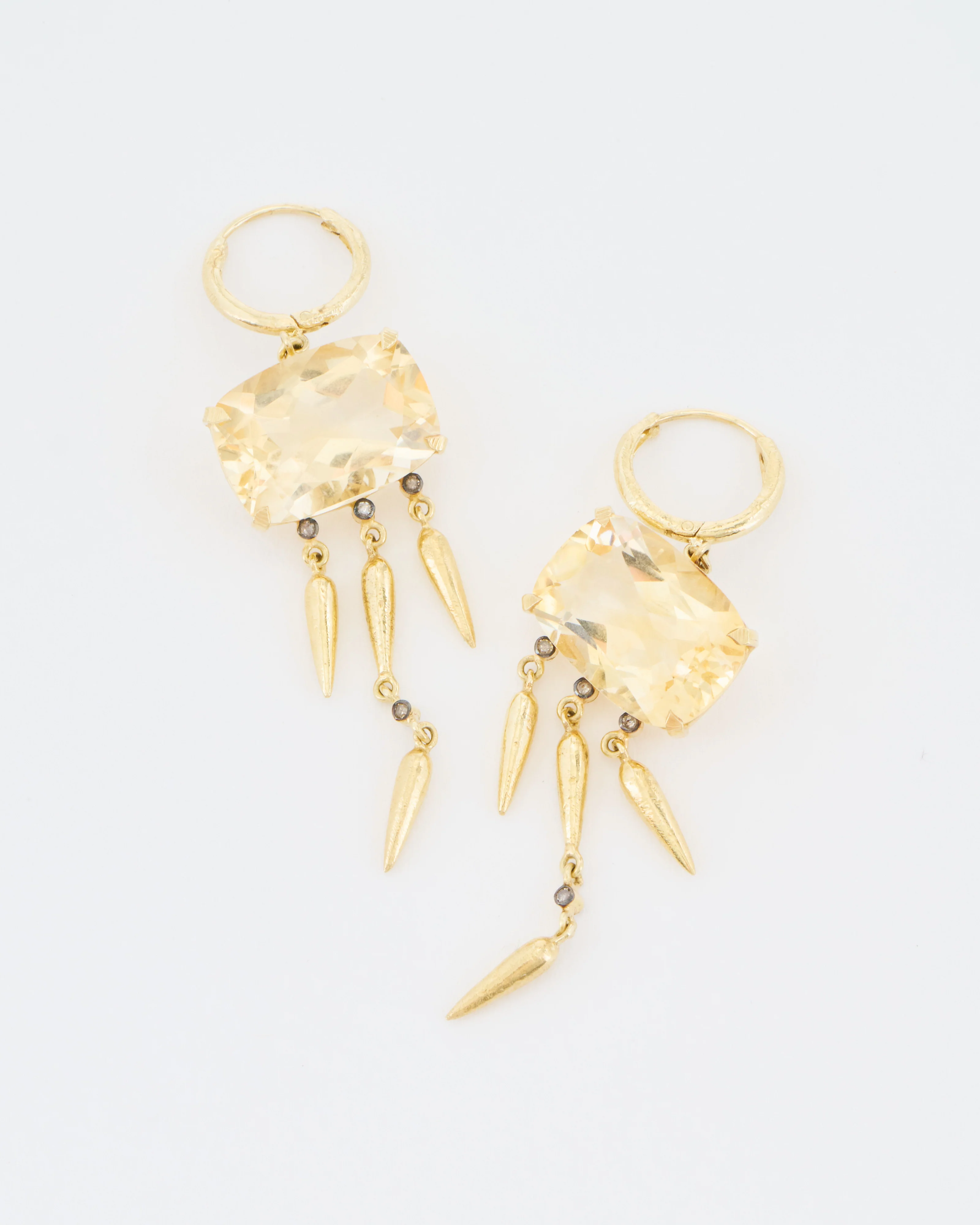 citrine drop hoop earrings - Image 6