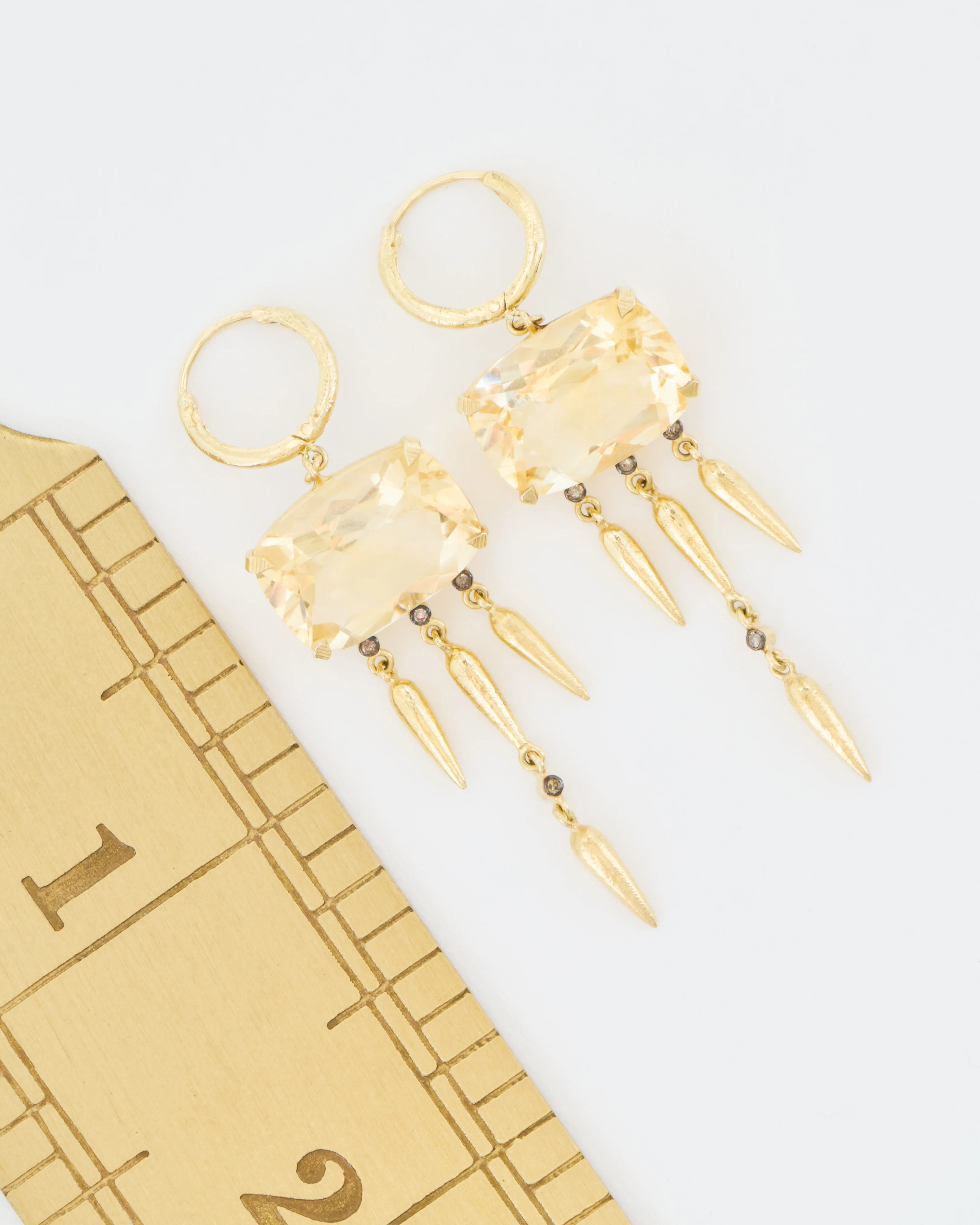 citrine drop hoop earrings - Image 7