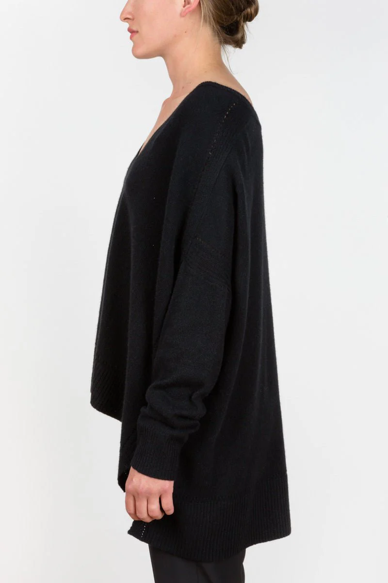 square v-neck sweater - black - Image 3