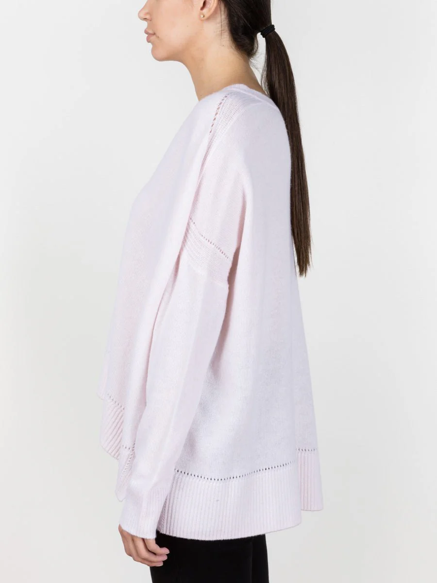 square v-neck sweater - pink - Image 2