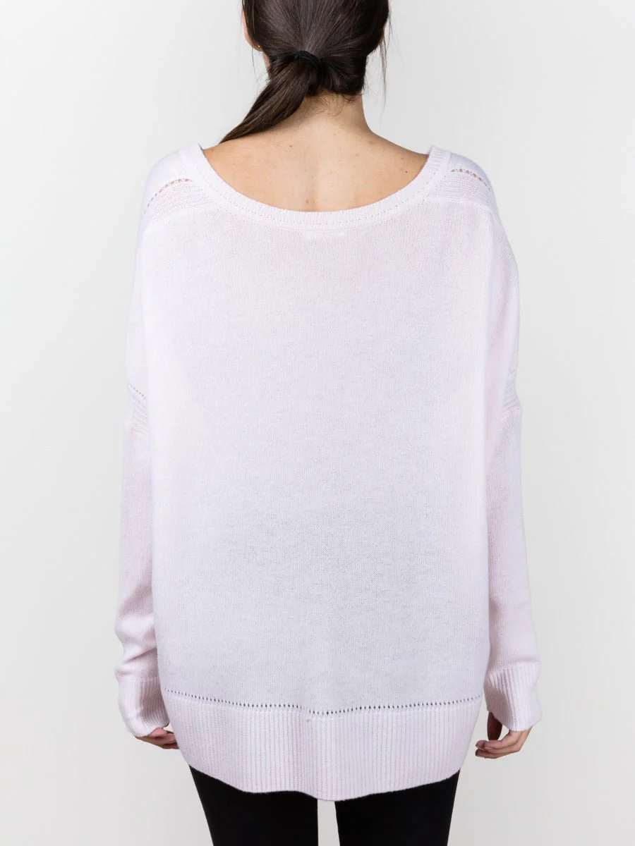 square v-neck sweater - pink - Image 3