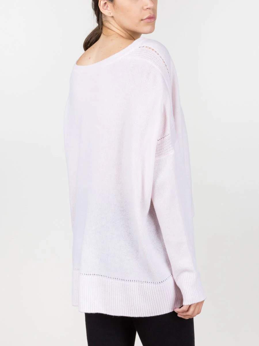square v-neck sweater - pink - Image 4