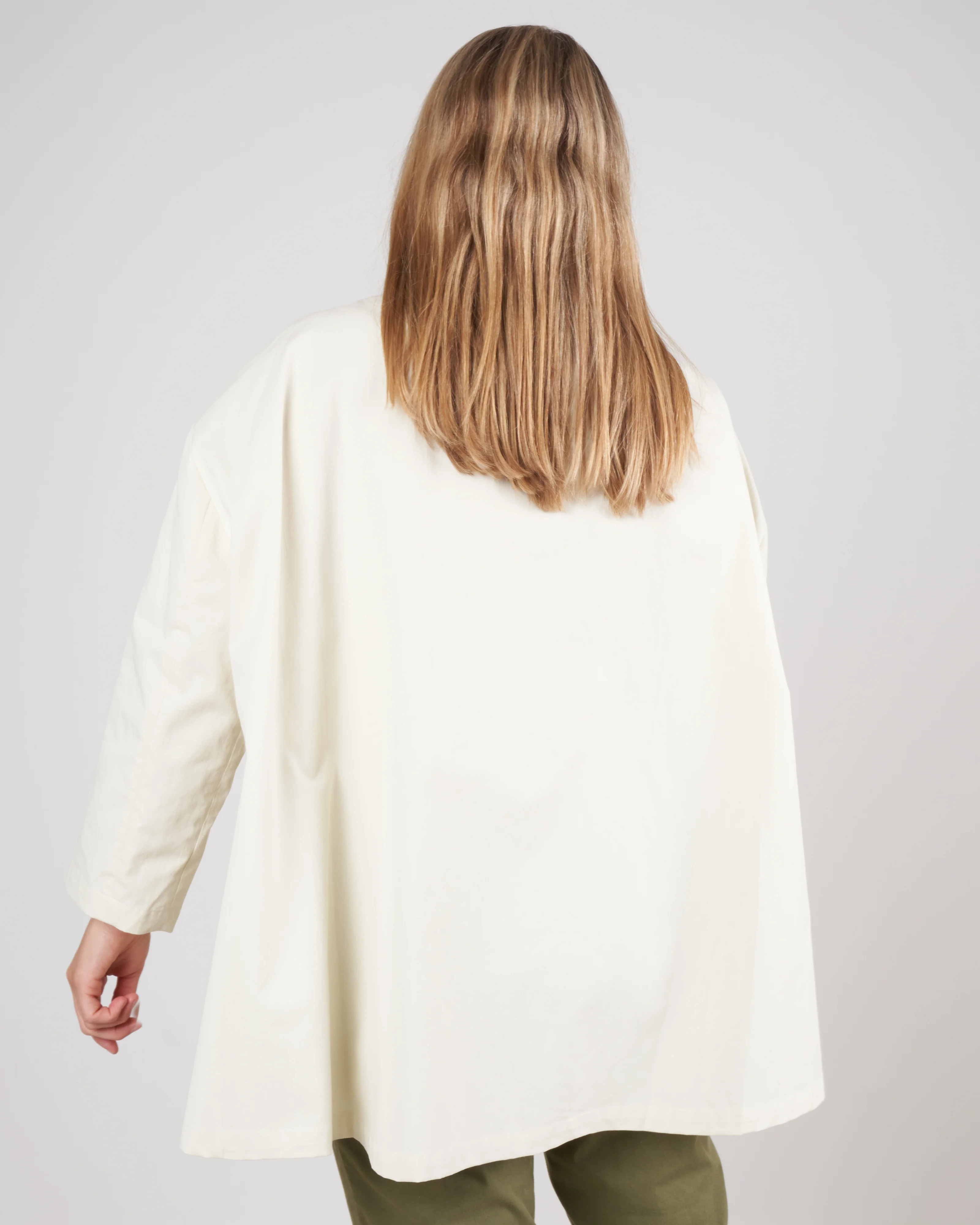 3/4 button up - bone white - Image 4