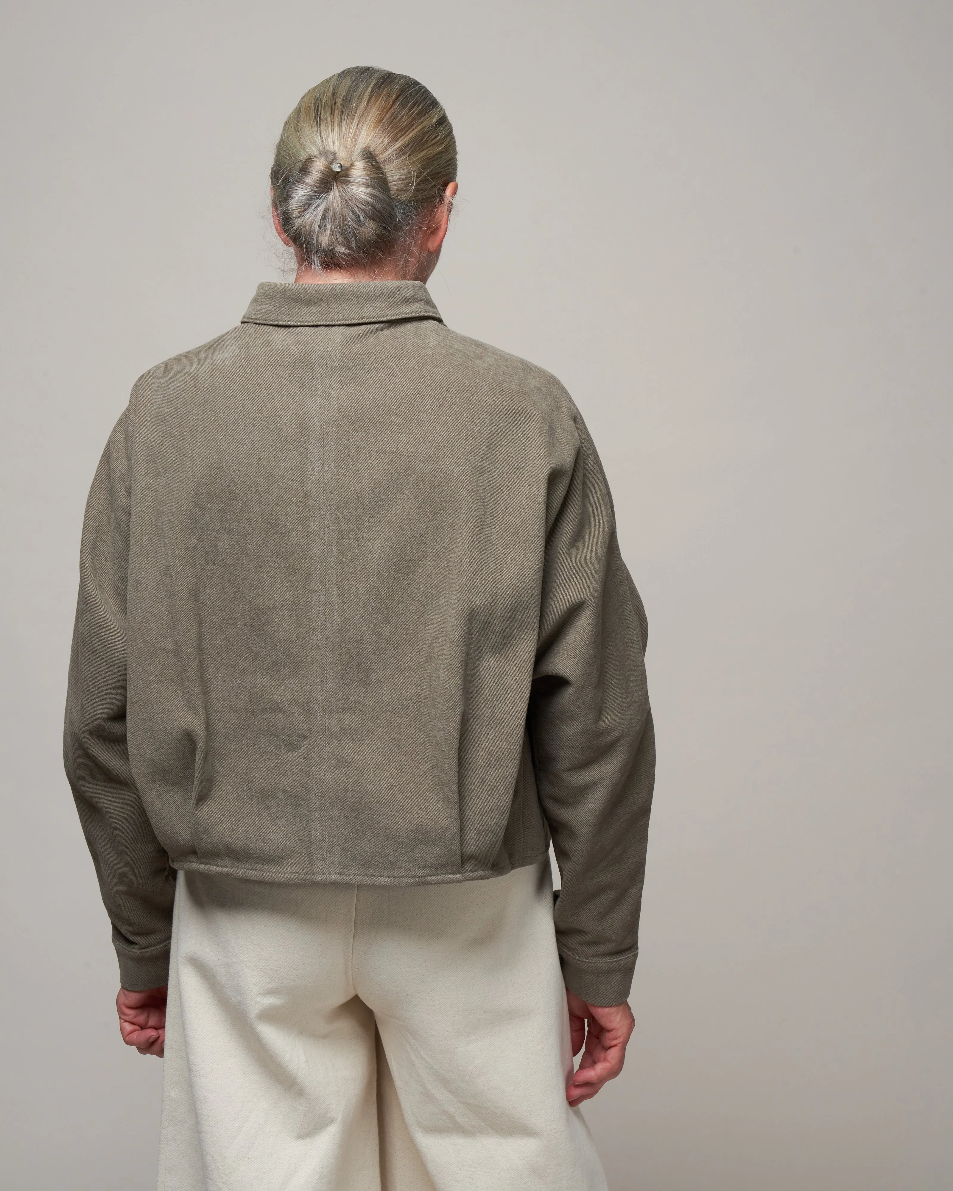 3/4 cropped shirt jacket - light umber - Image 4