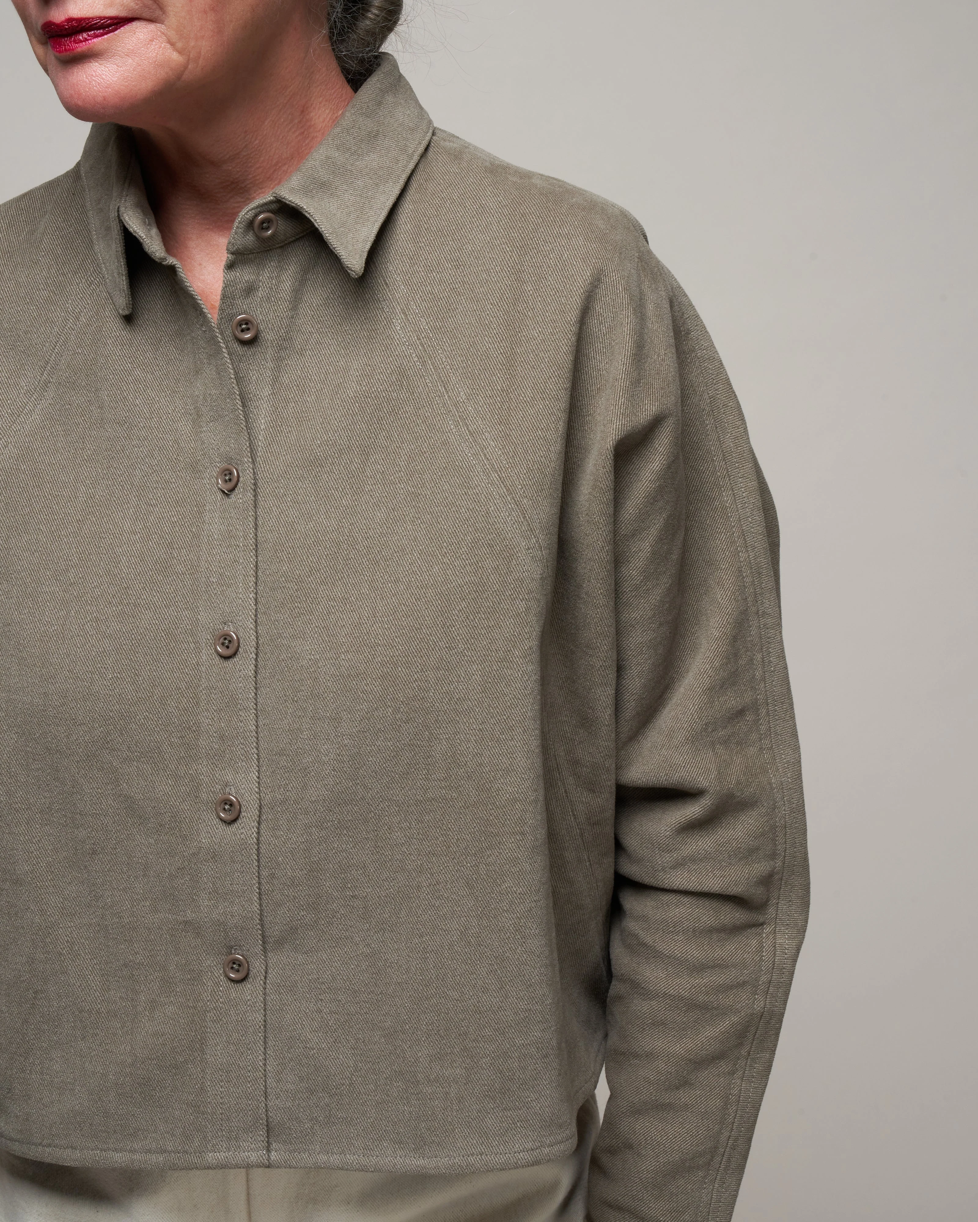 3/4 cropped shirt jacket - light umber - Image 5
