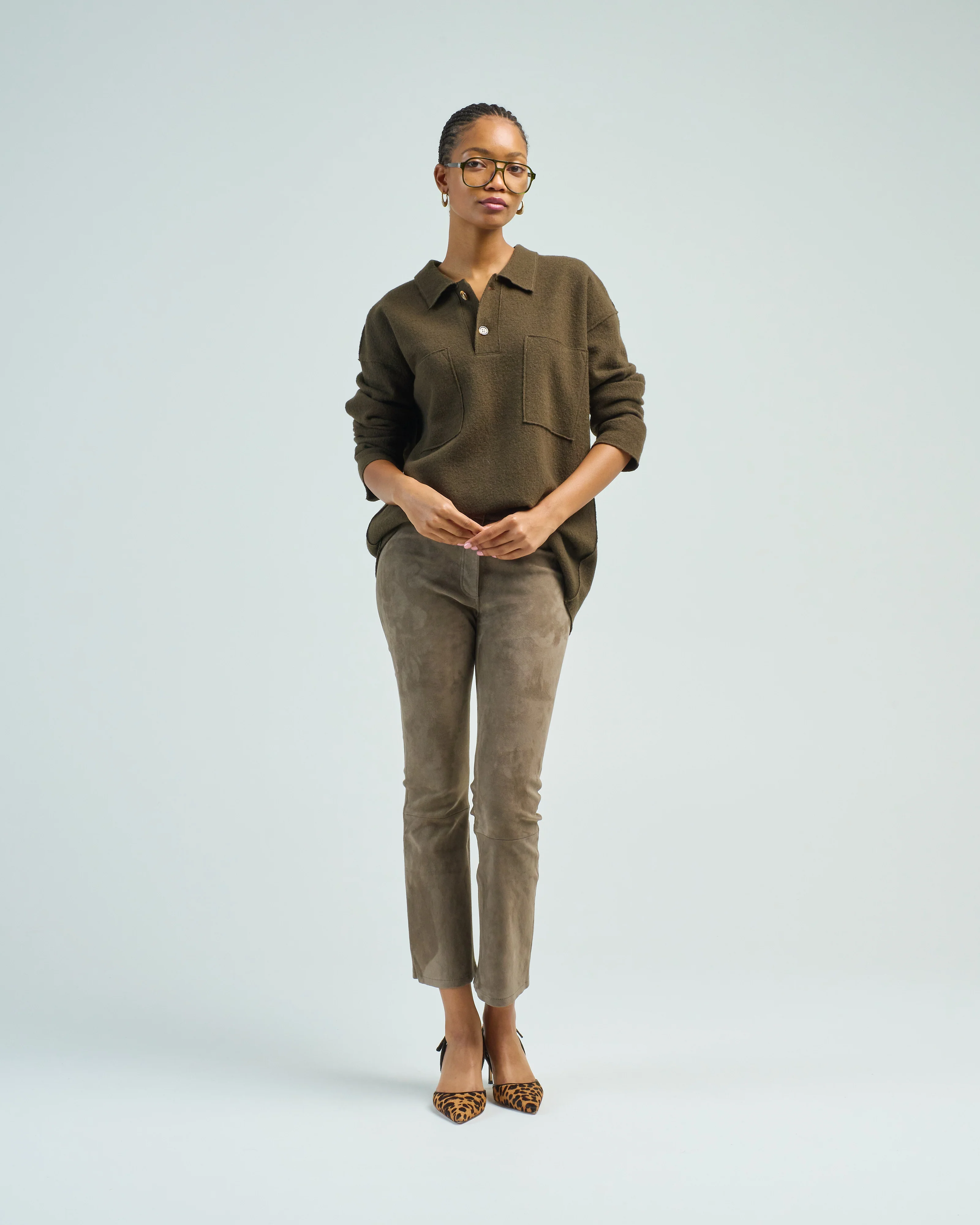 boiled wool pocket pullover - Image 2
