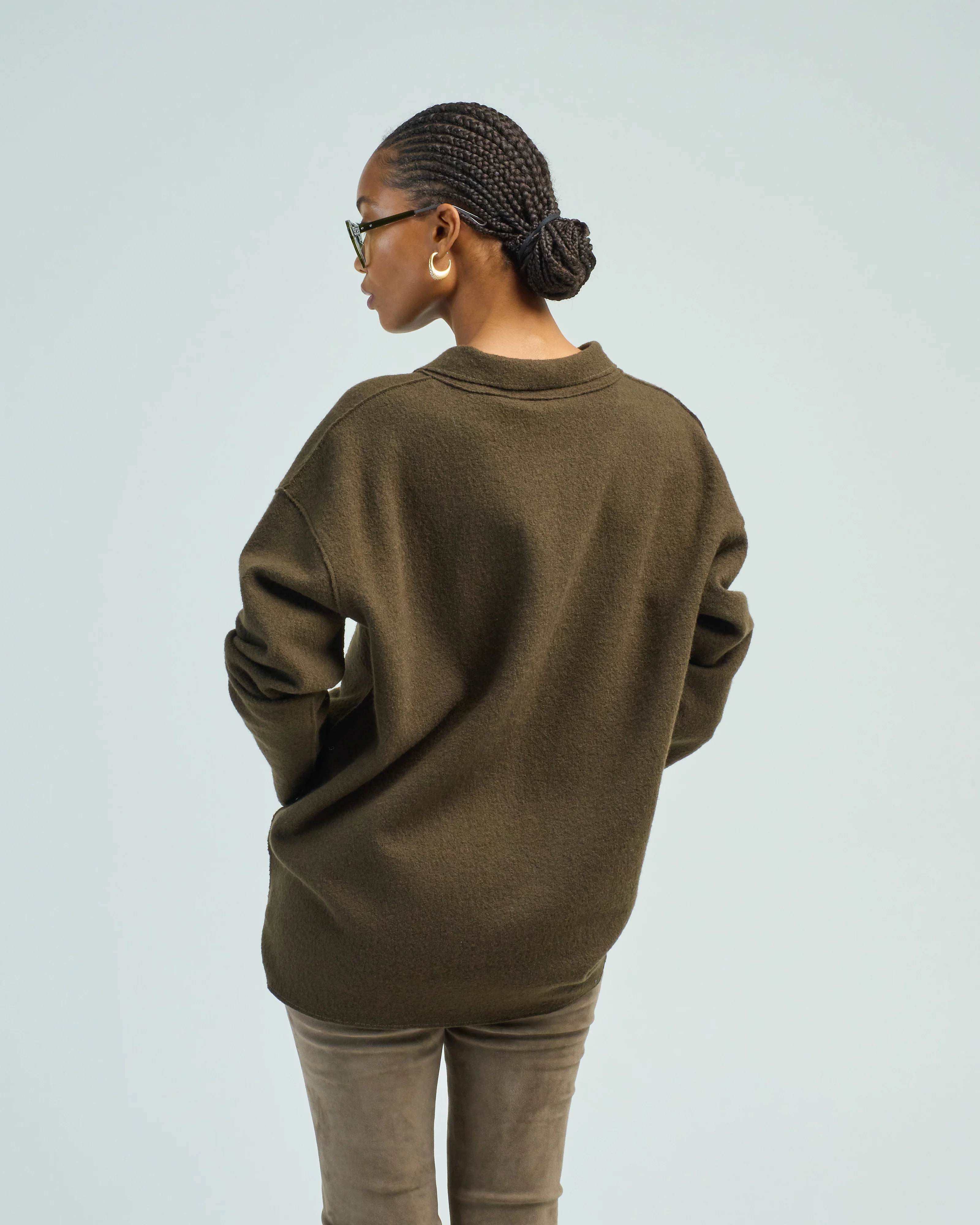 boiled wool pocket pullover - Image 4