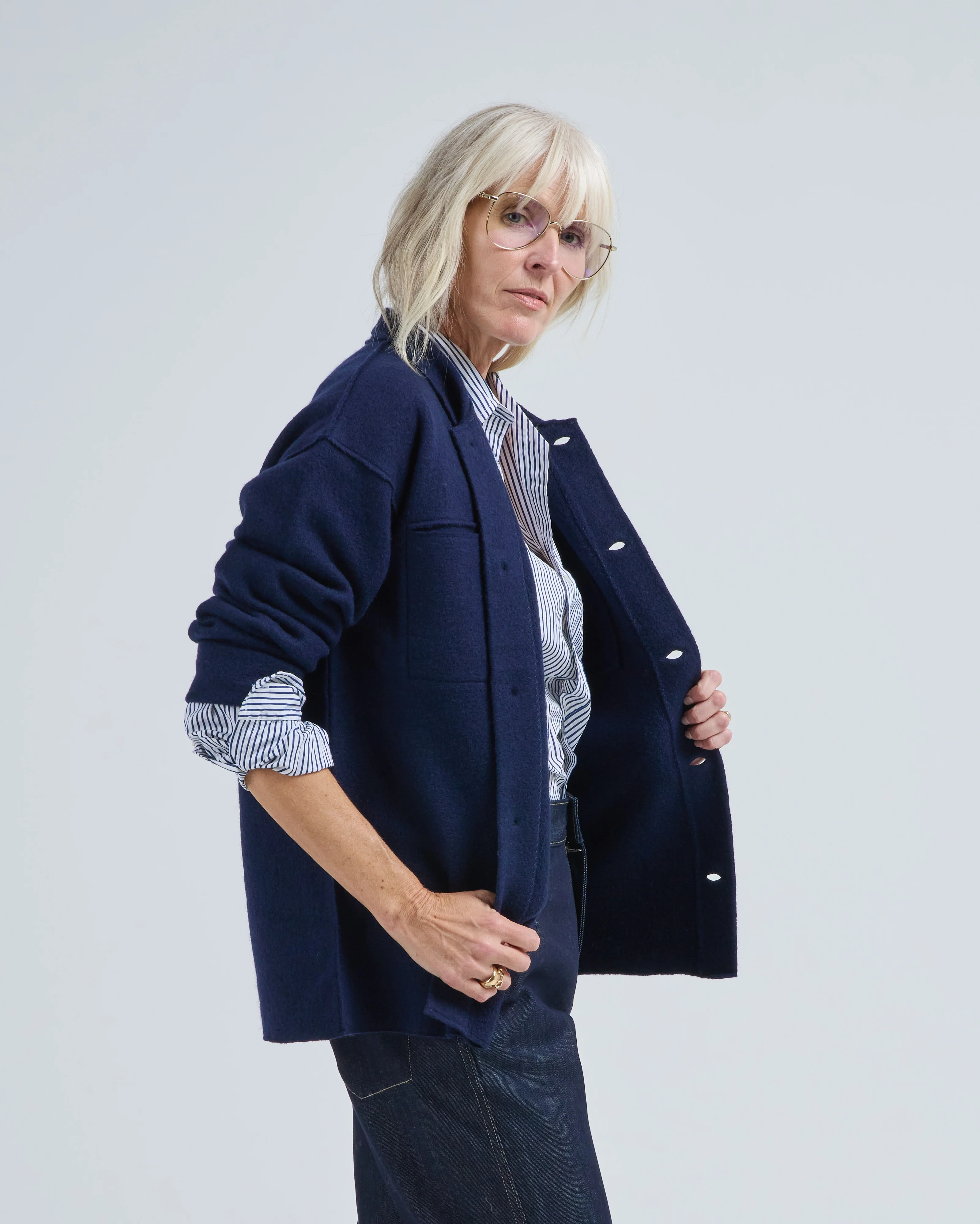boiled wool shirt jacket - Image 2
