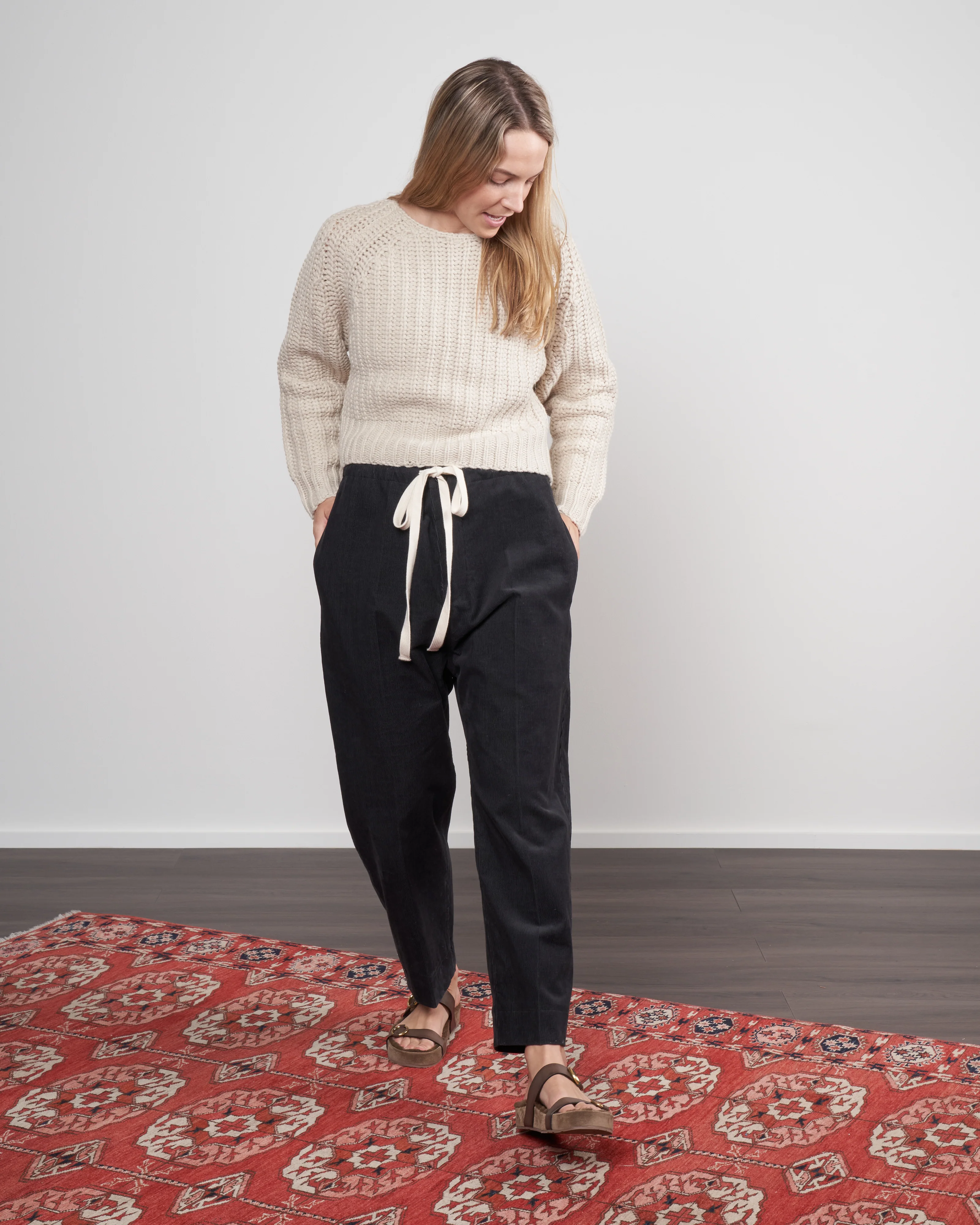 chunky cropped sweater - off white - Image 2
