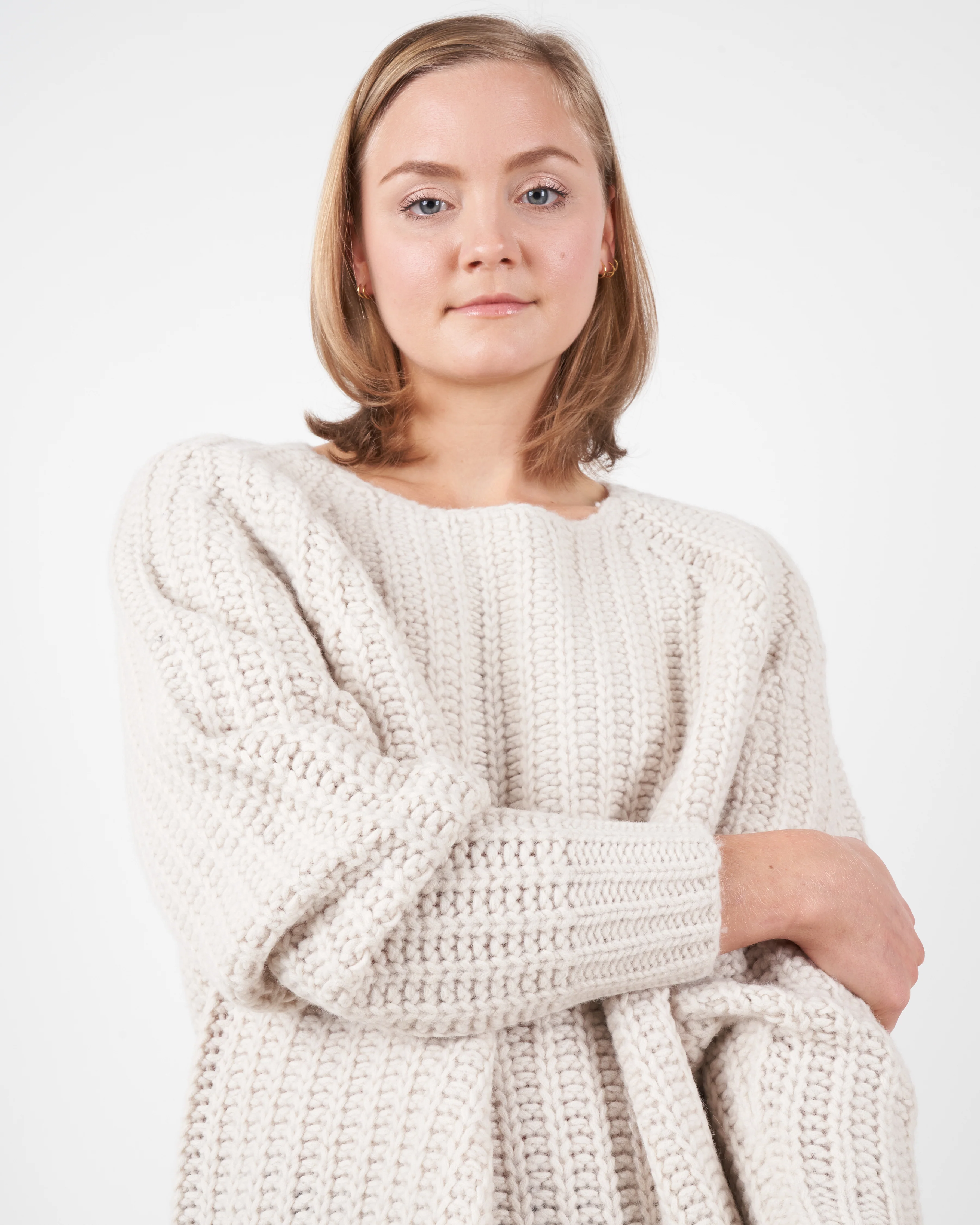 chunky fisherman sweater - bone - Image 5