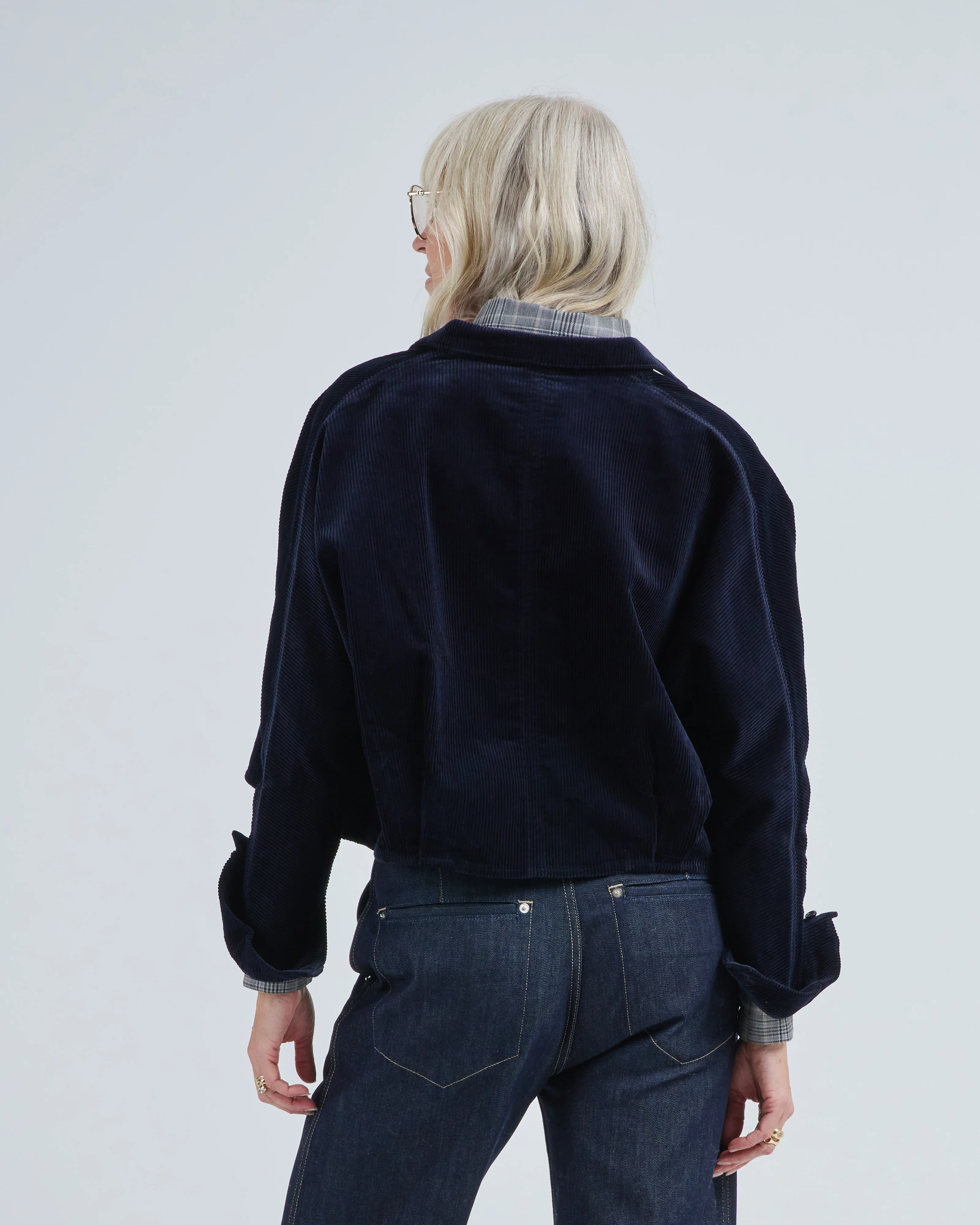 corduroy 3/4 cropped shirt jacket - Image 4