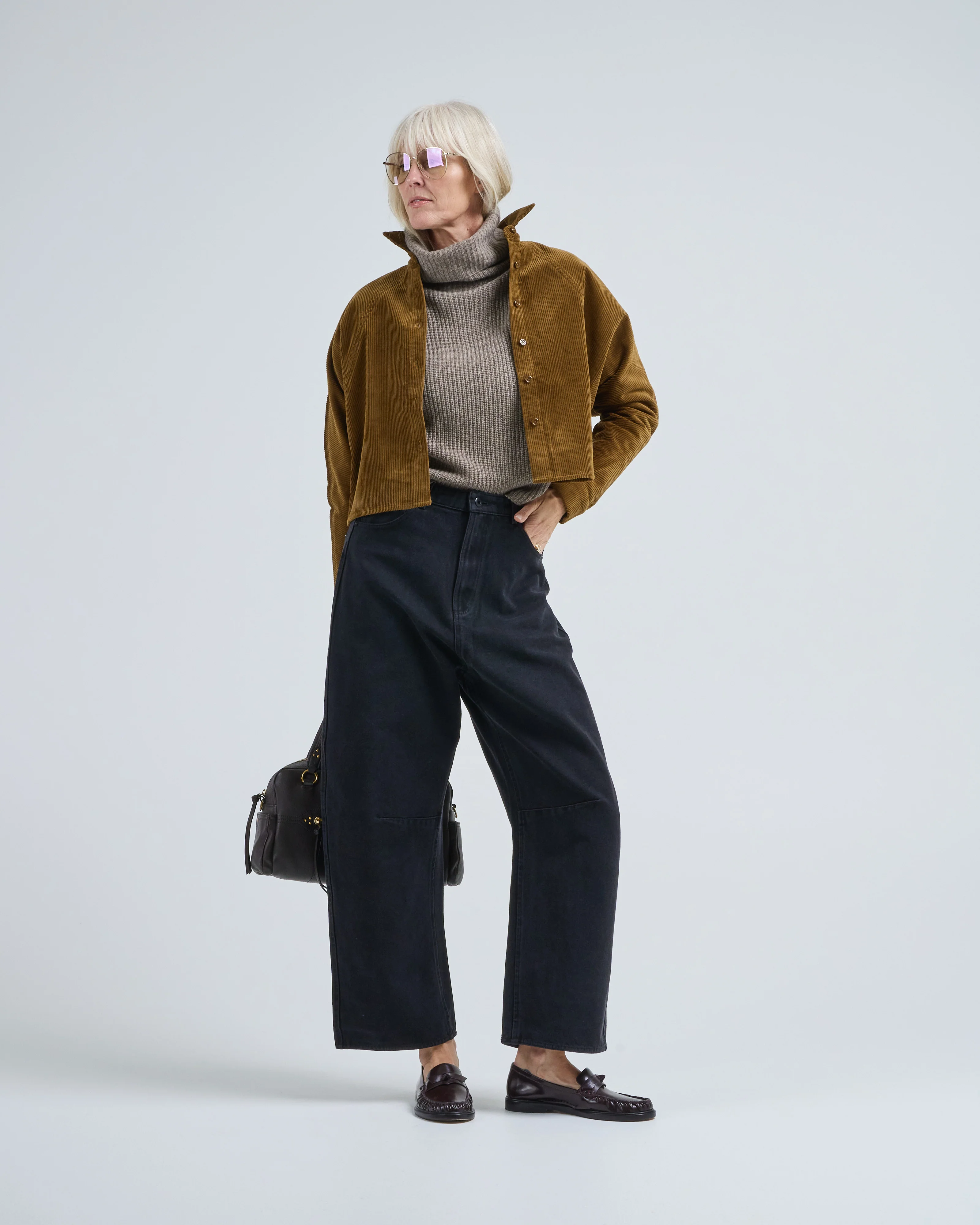 corduroy 3/4 cropped shirt jacket - Image 5
