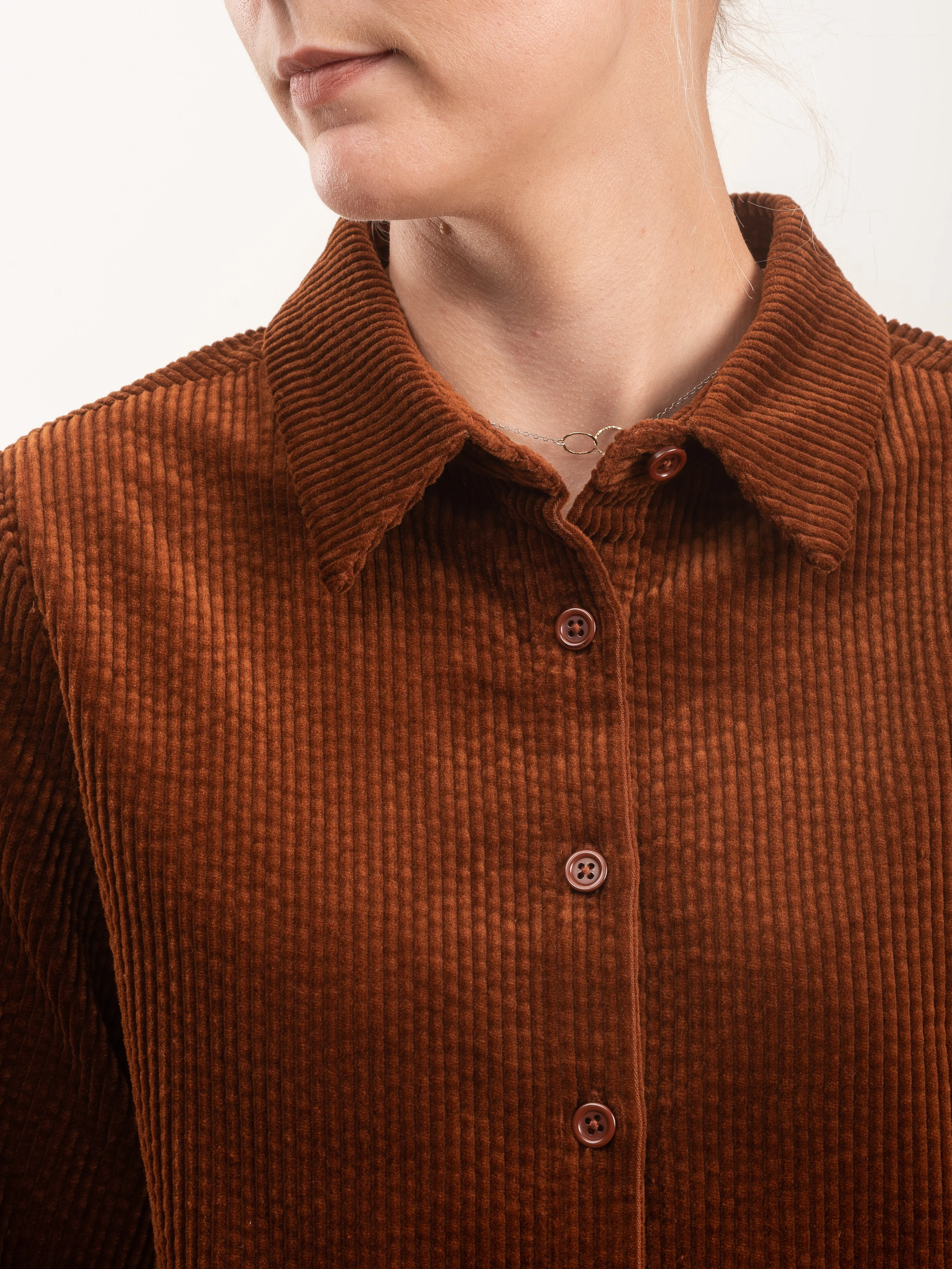 corduroy back pleat - rust - Image 6