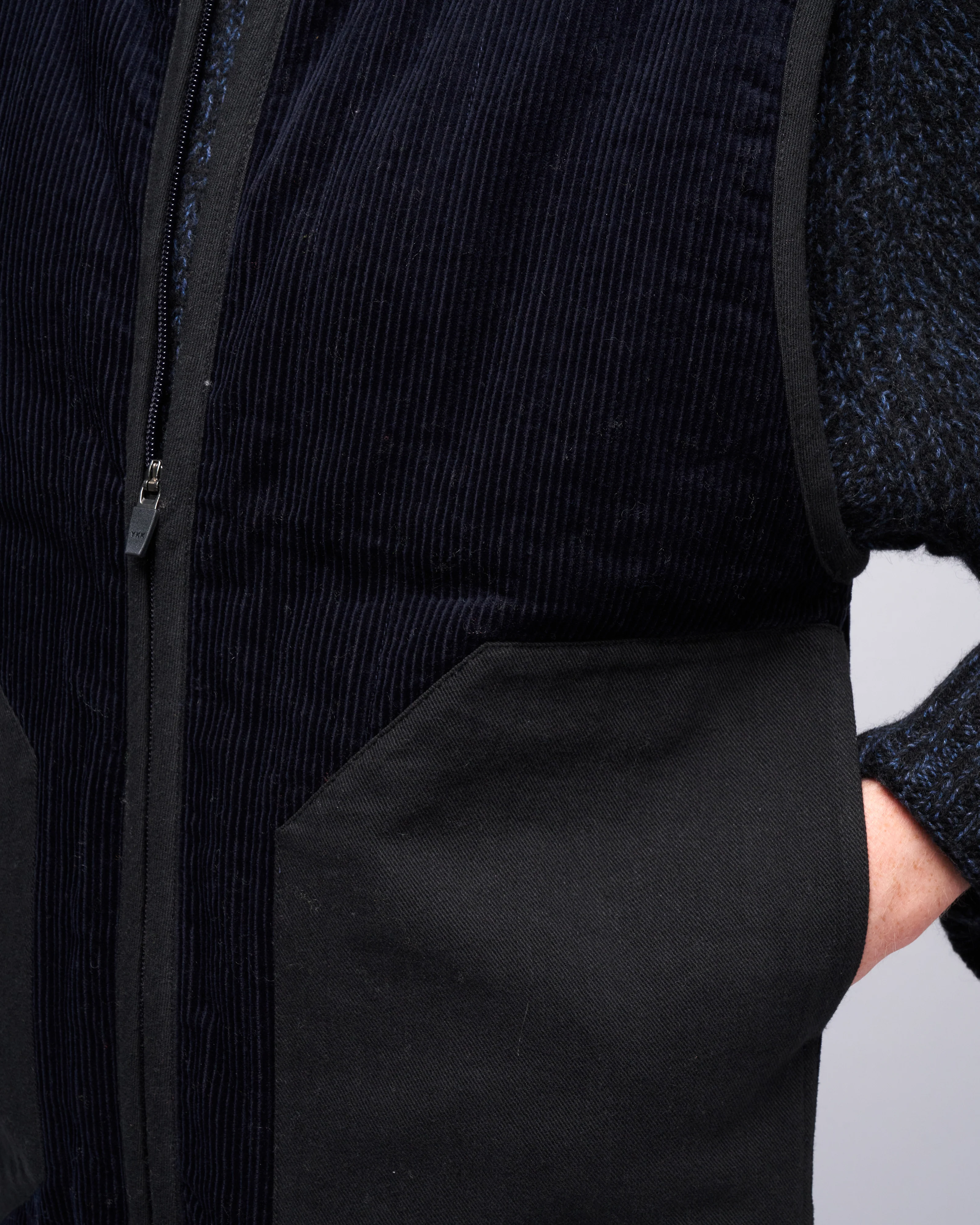 corduroy vest - navy black - Image 5