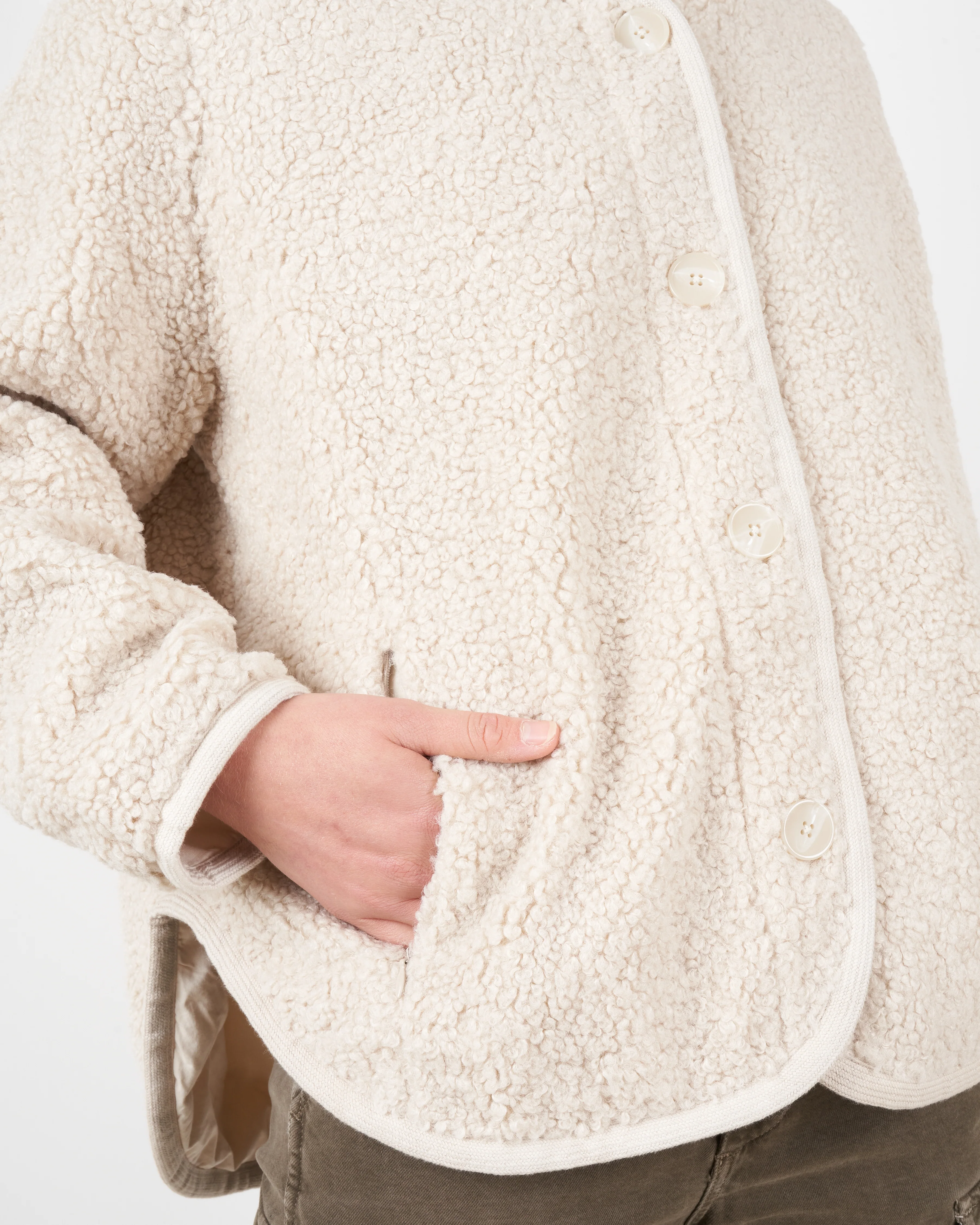 curly jacket - dove - Image 5