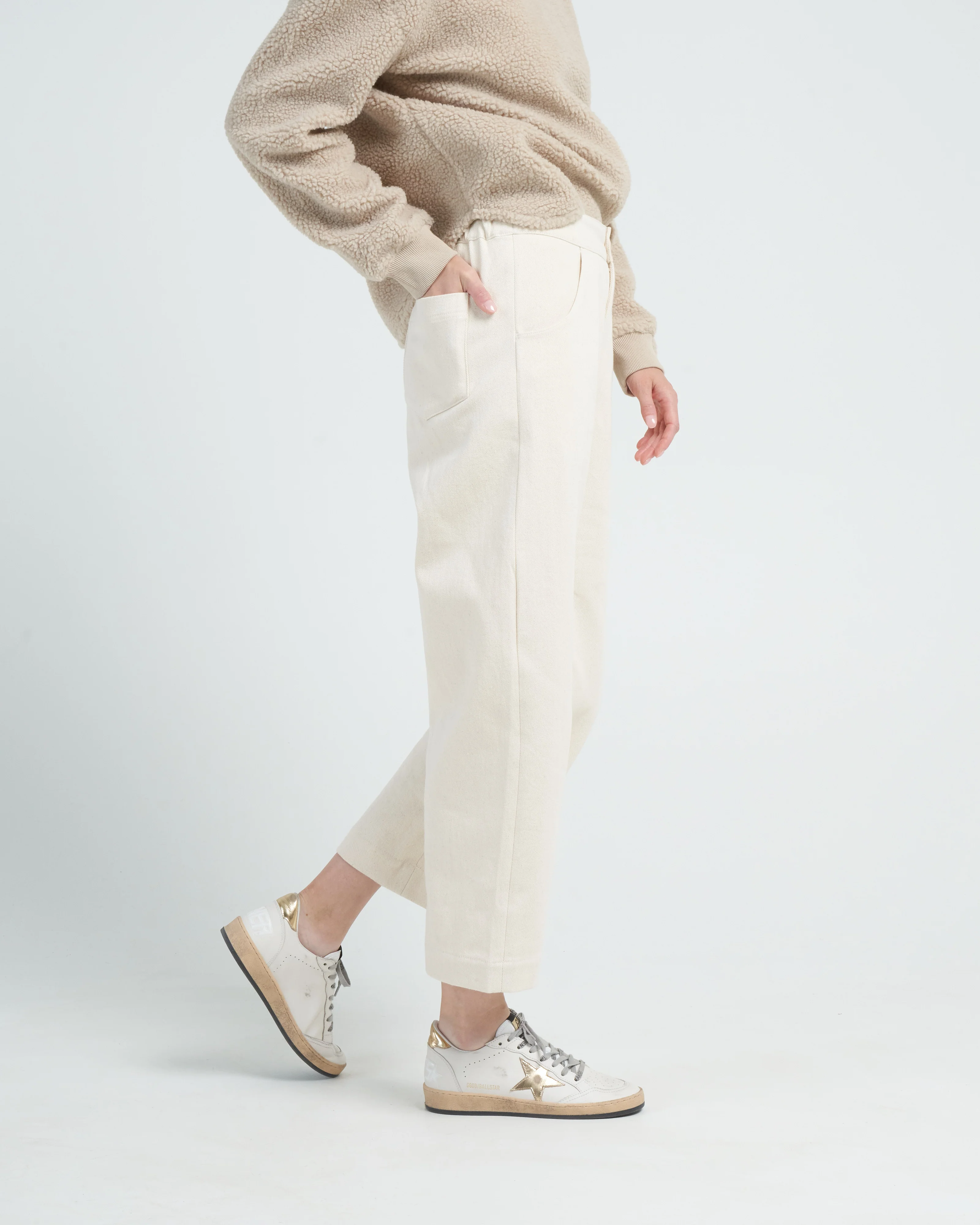 curve leg trouser - off white - Image 3