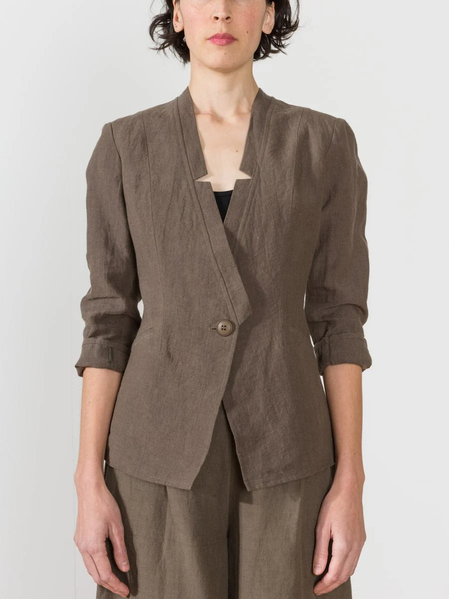 deconstructed blazer - moss - Image 2