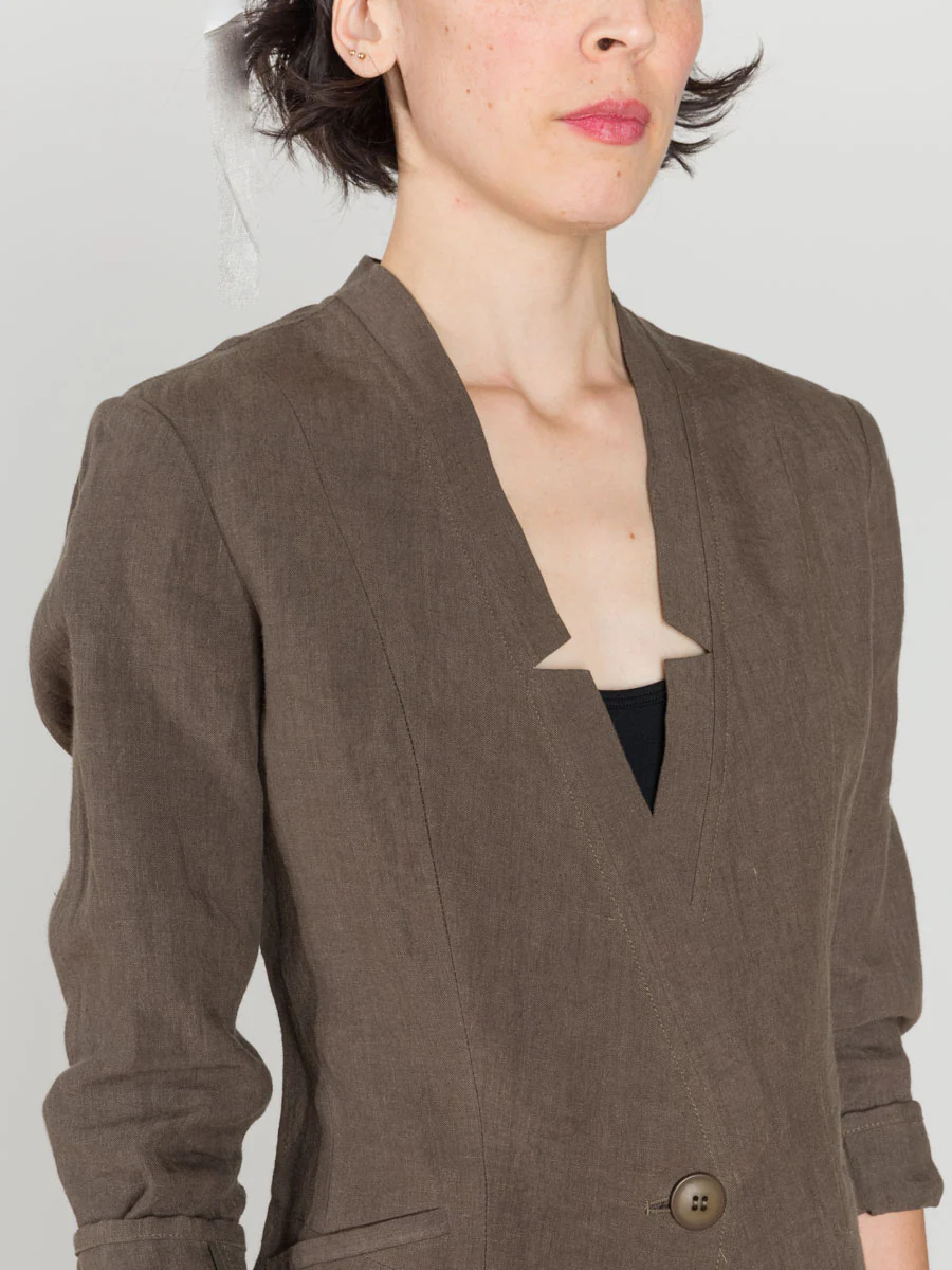 deconstructed blazer - moss - Image 5