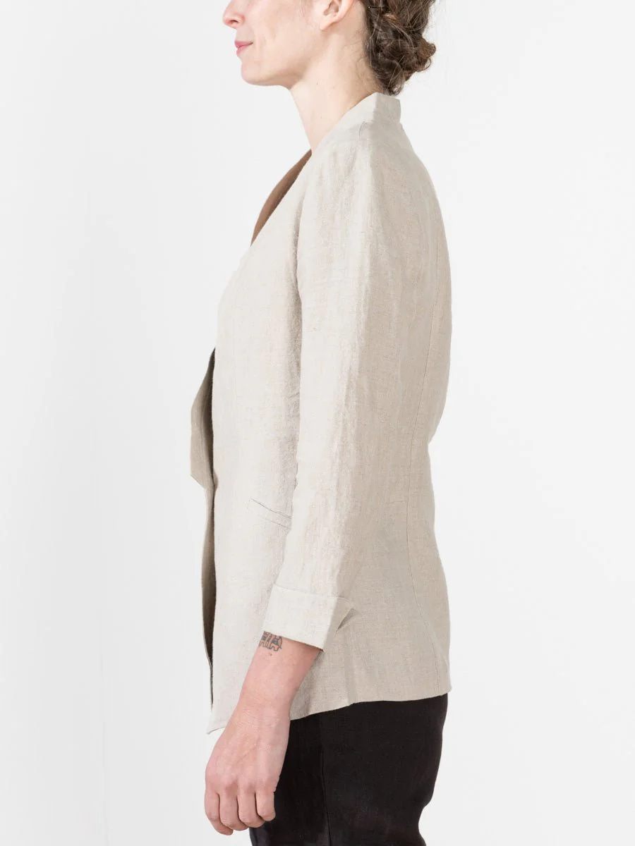 deconstructed blazer - oatmeal - Image 3