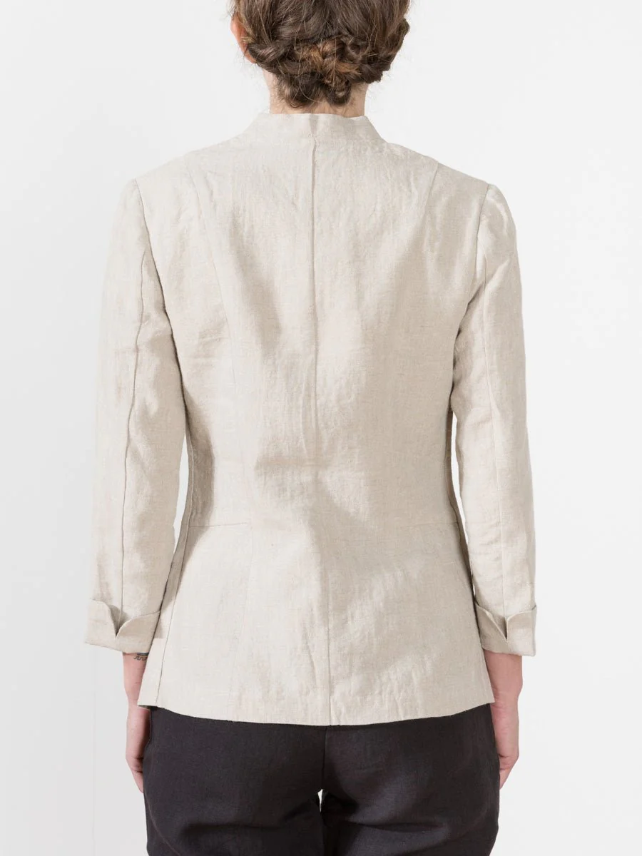 deconstructed blazer - oatmeal - Image 4