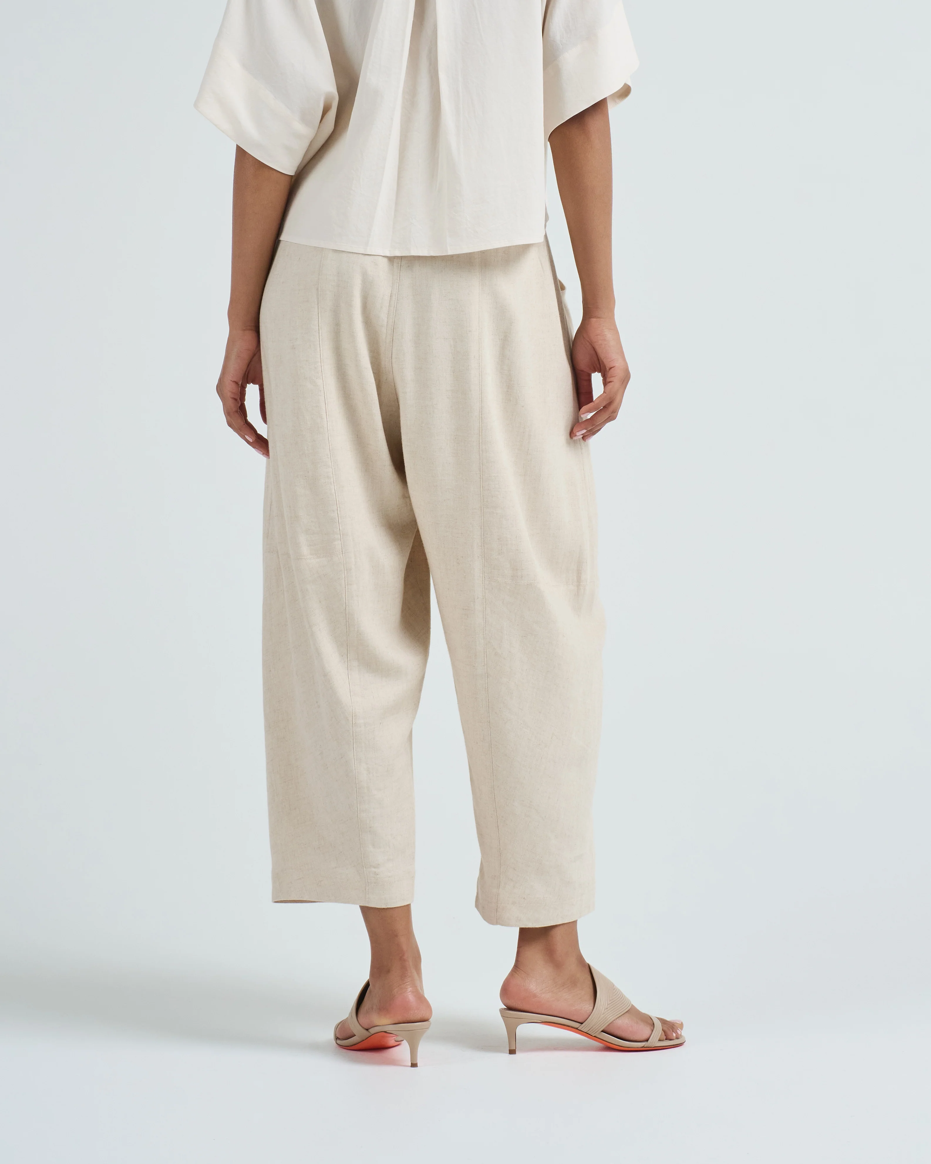 elastic panel barrel trouser - Image 4