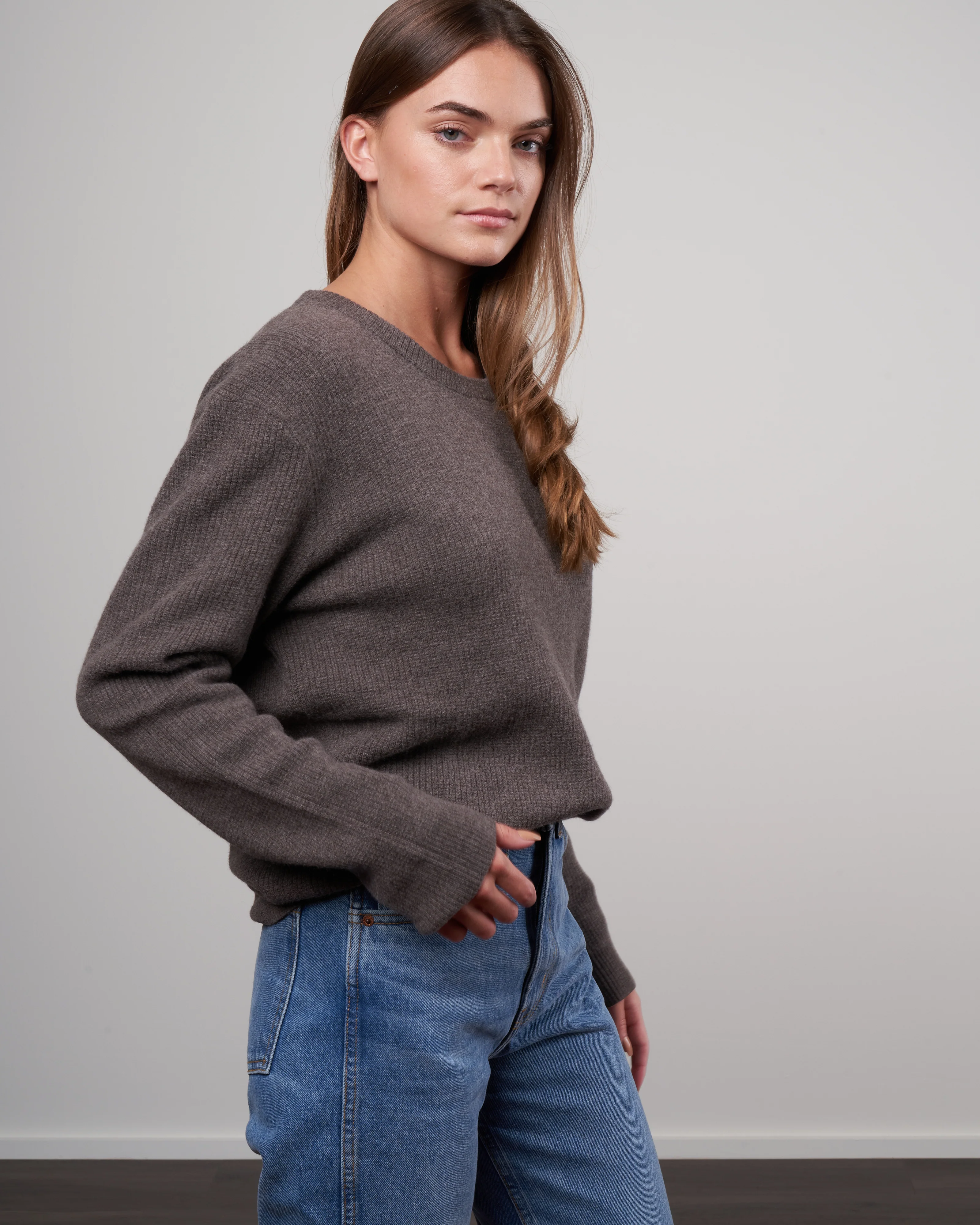 everyday crewneck sweater - umber - Image 3