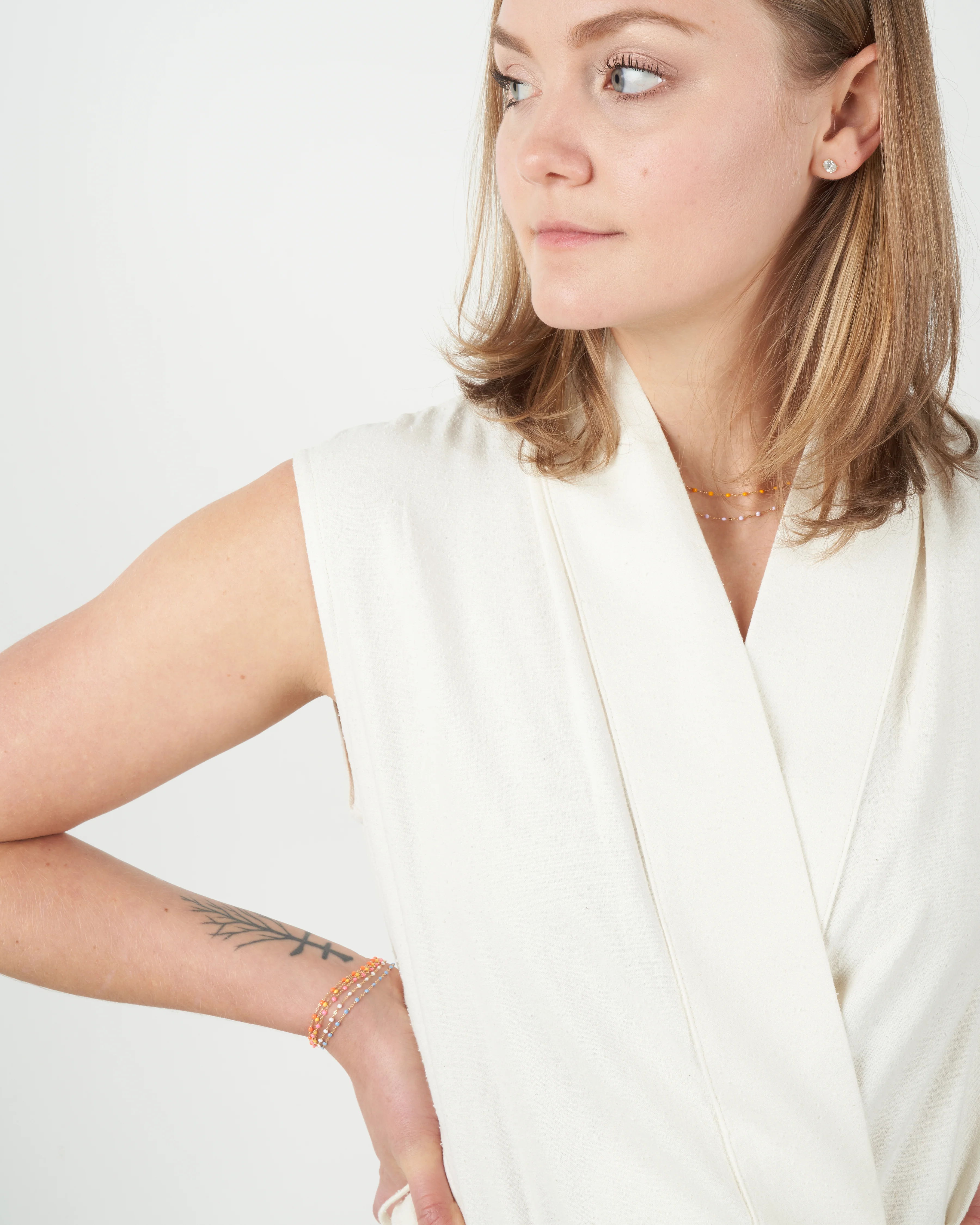 karate vest dress - off white - Image 5
