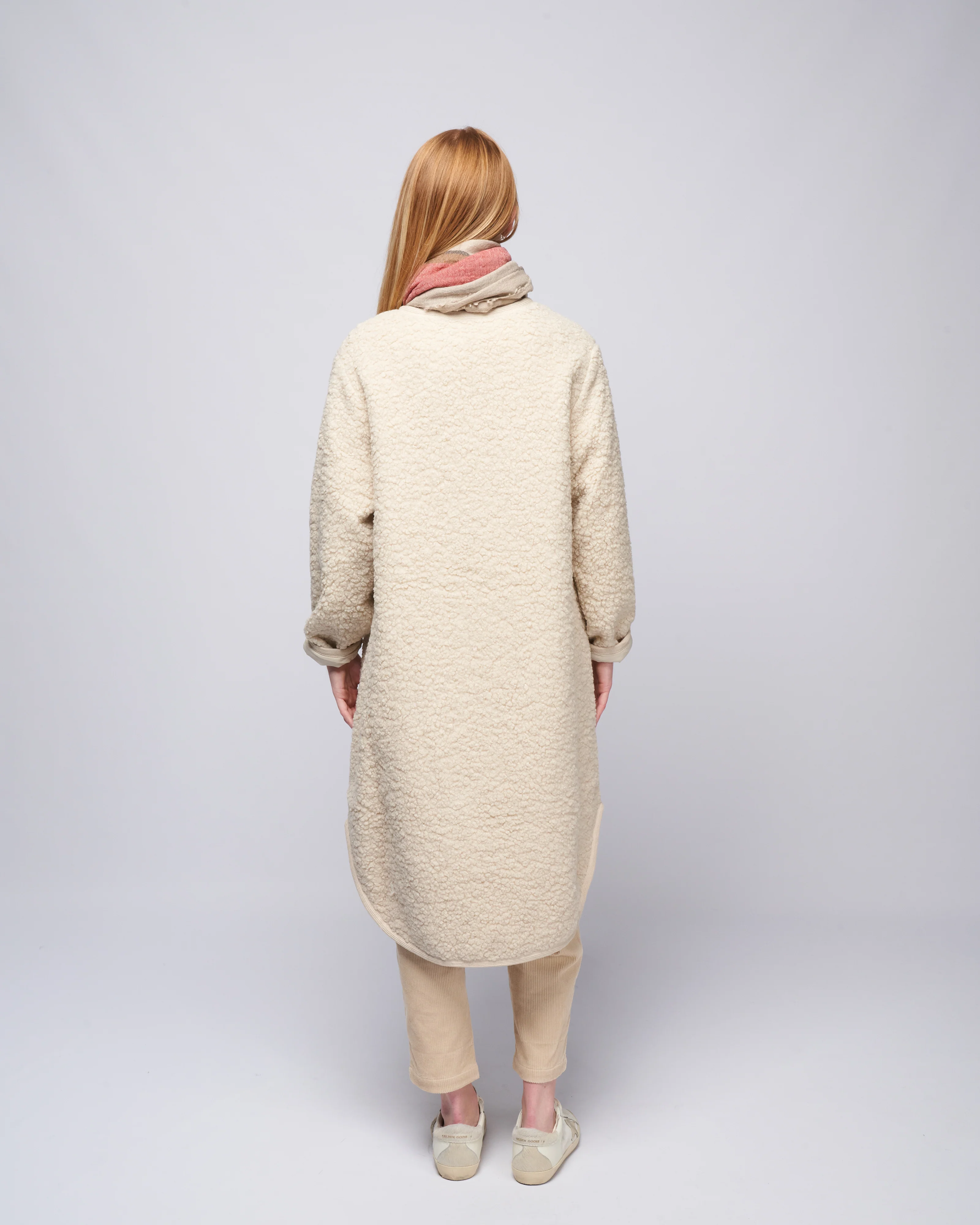 long curly jacket - dove - Image 4
