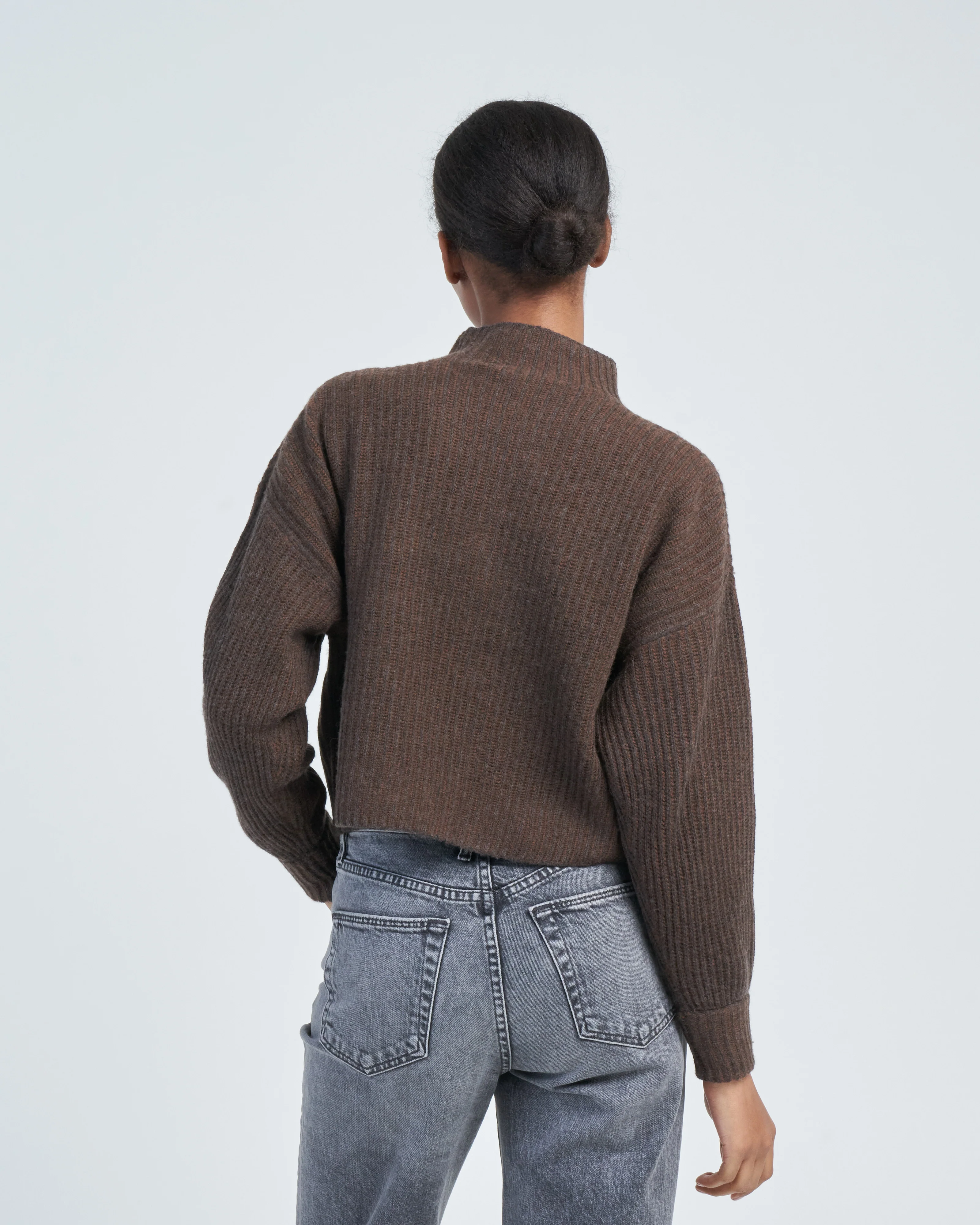 merino stripe rib mock sweater - Image 4