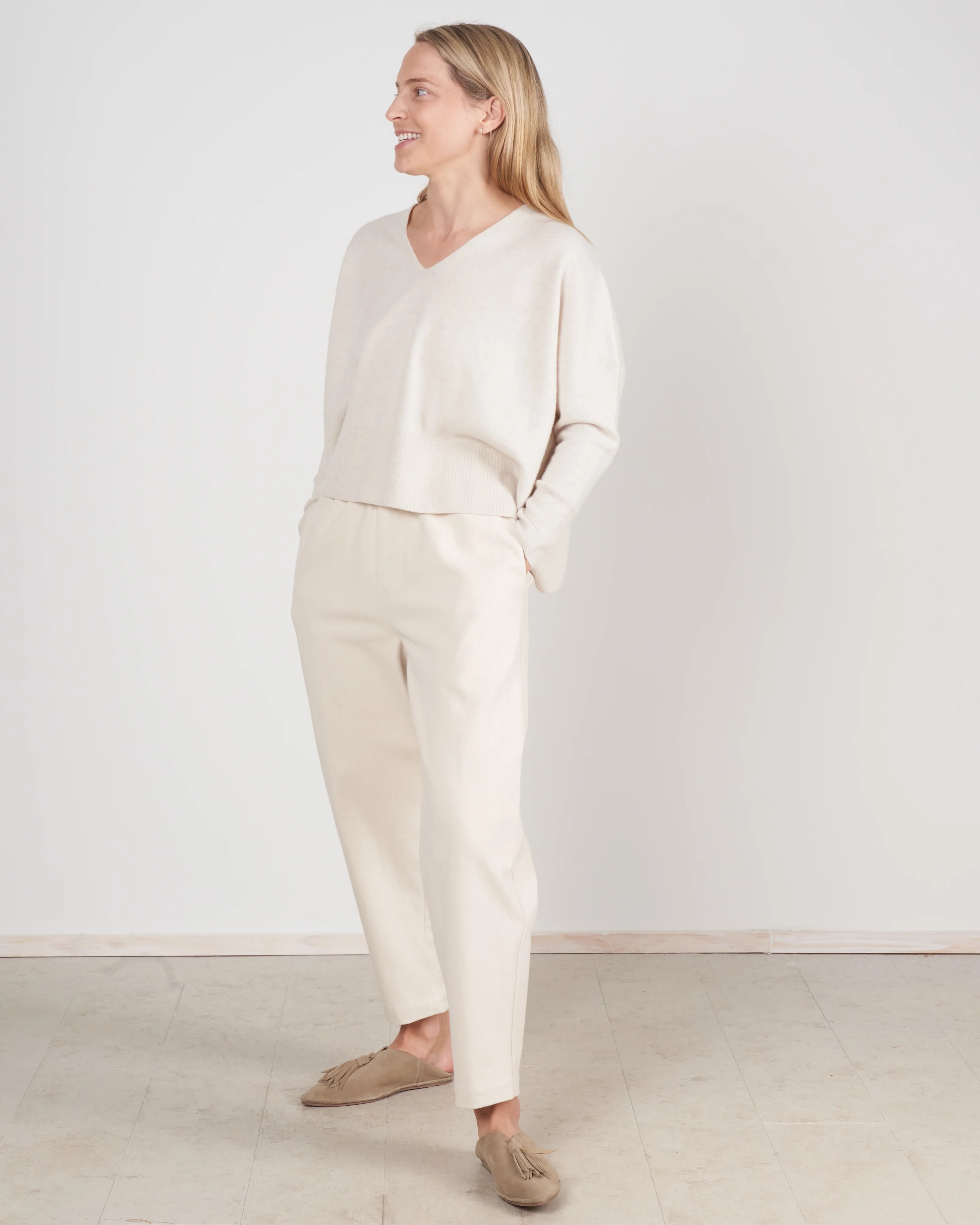 merino vneck sweater - off white - Image 2