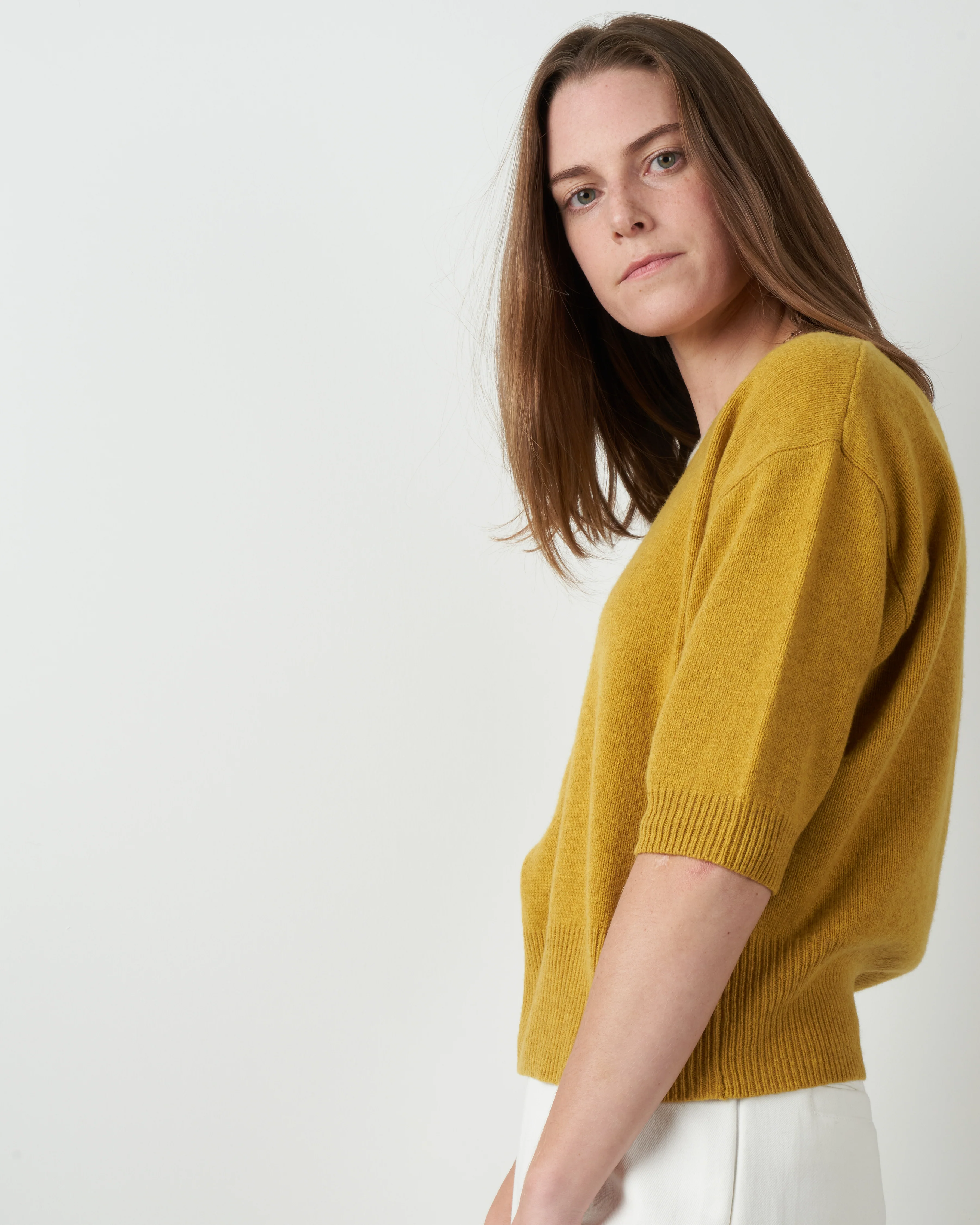 mid sleeve pullover - mustard - Image 2
