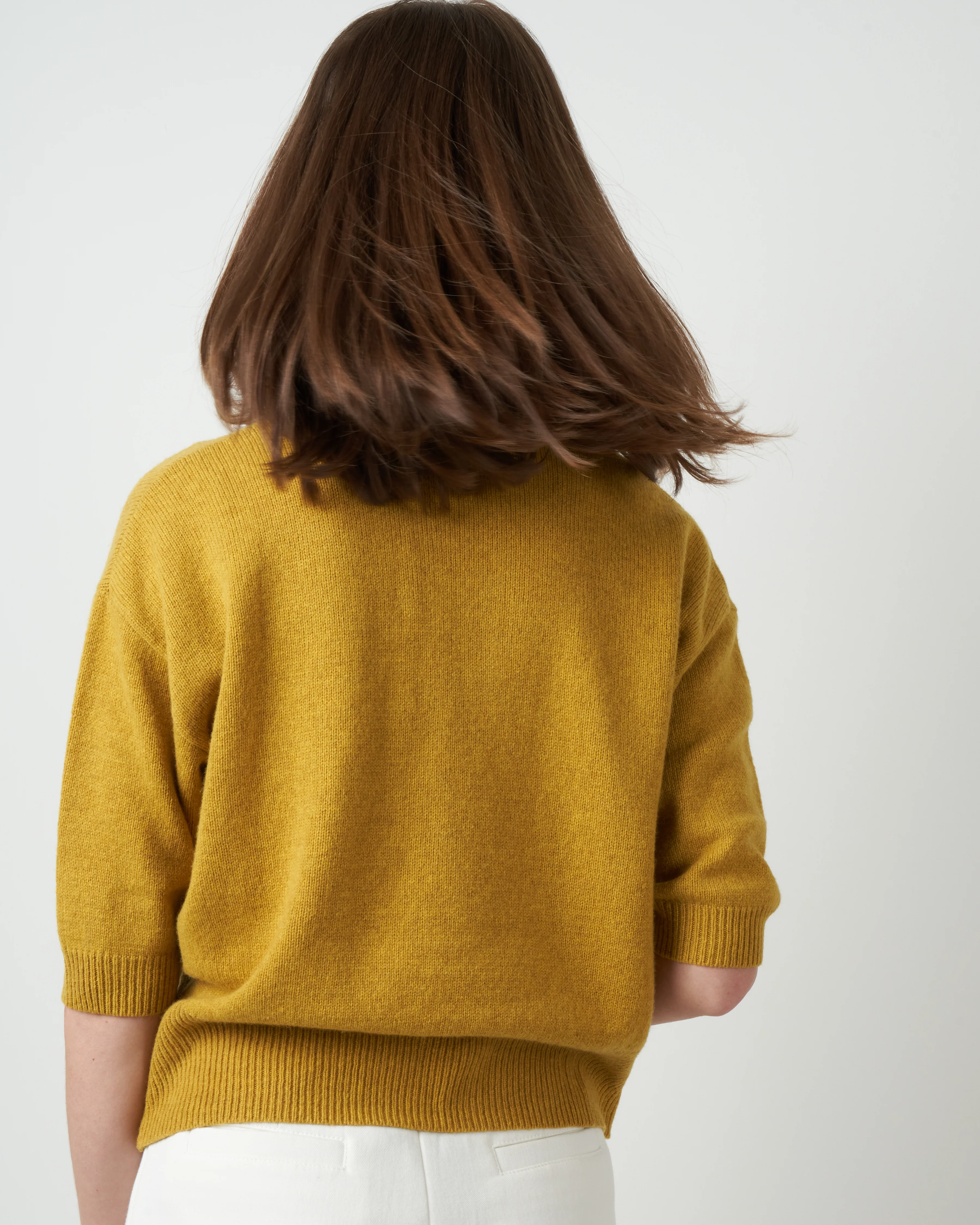 mid sleeve pullover - mustard - Image 3