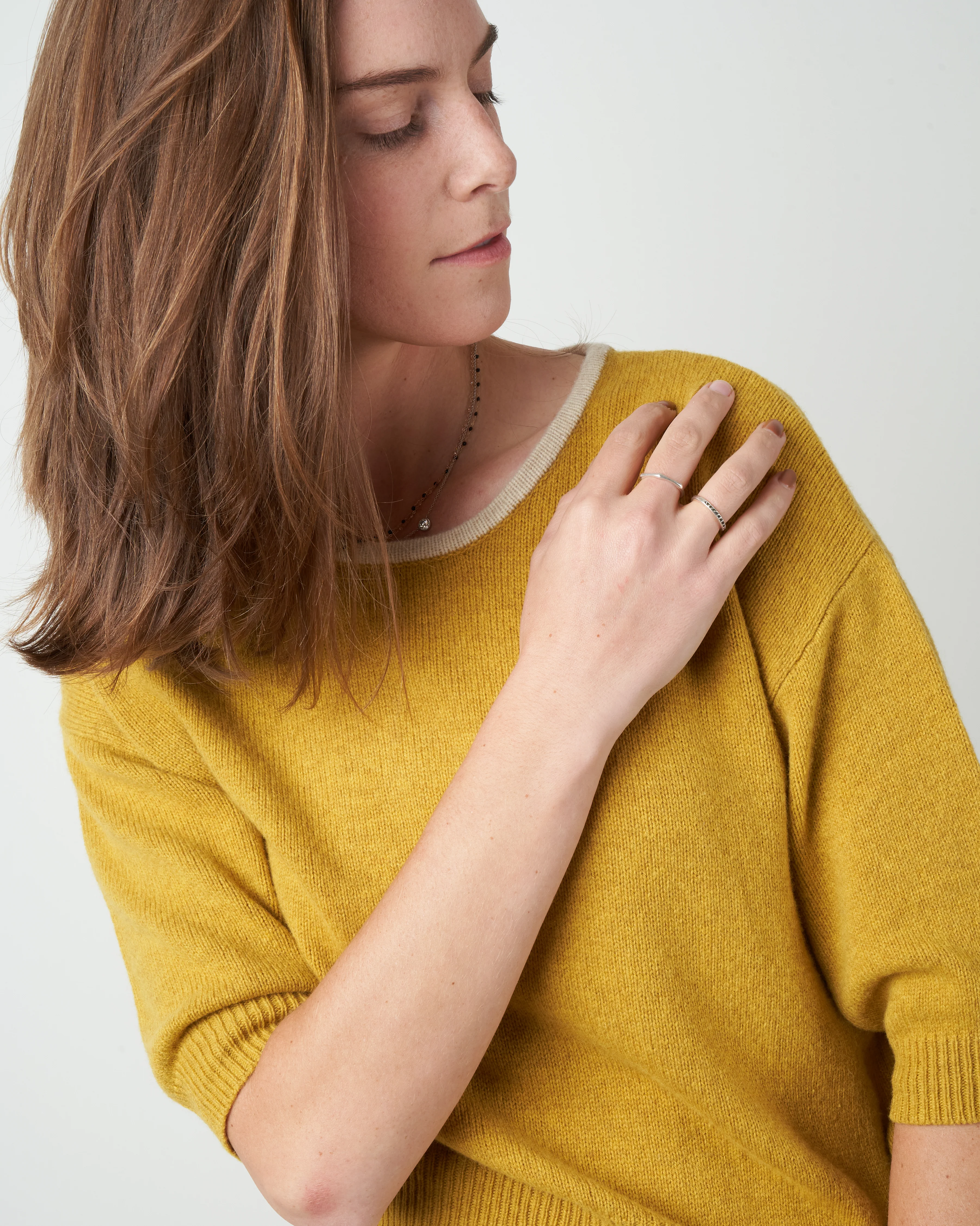 mid sleeve pullover - mustard - Image 5
