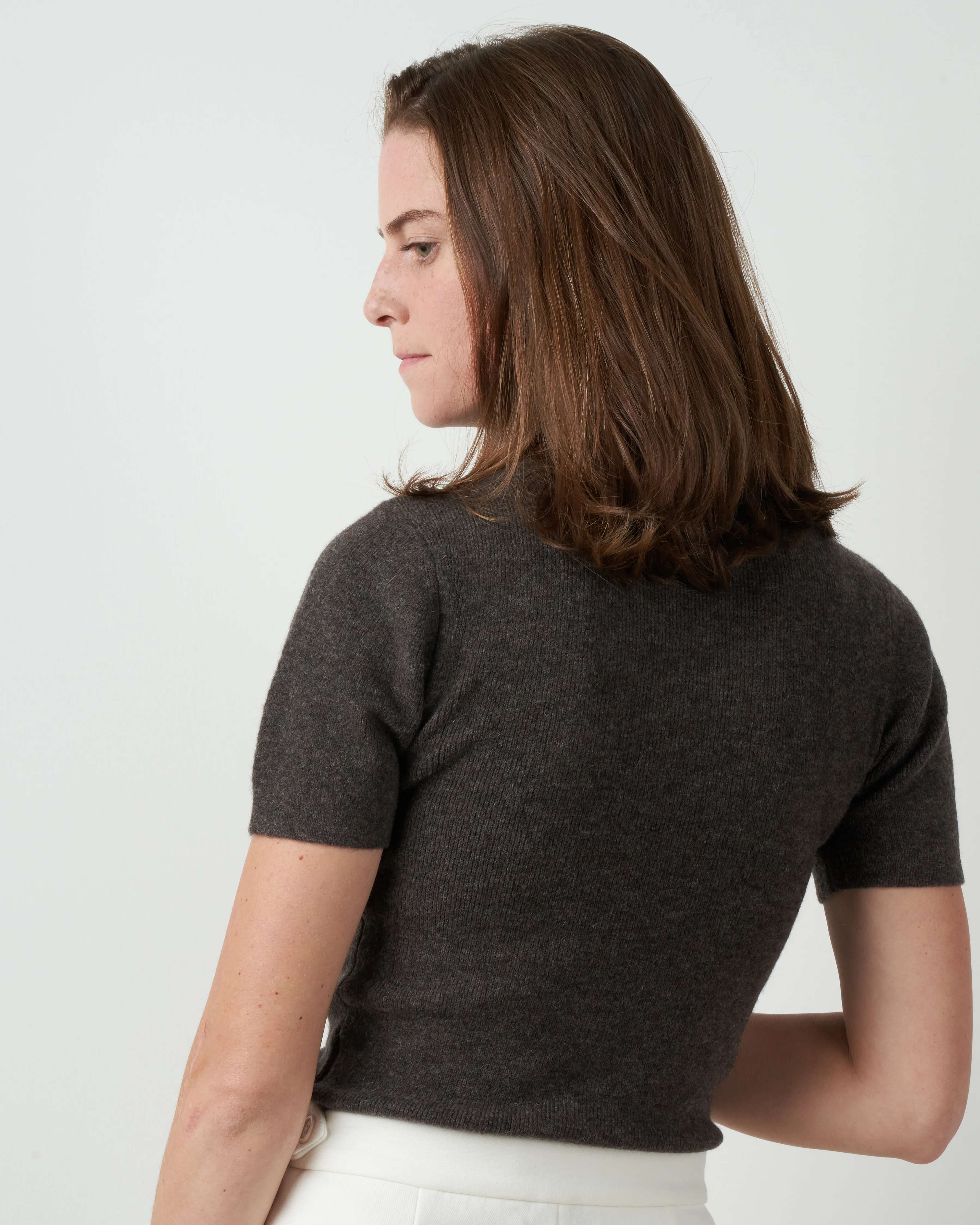 mock neck tee - espresso - Image 4