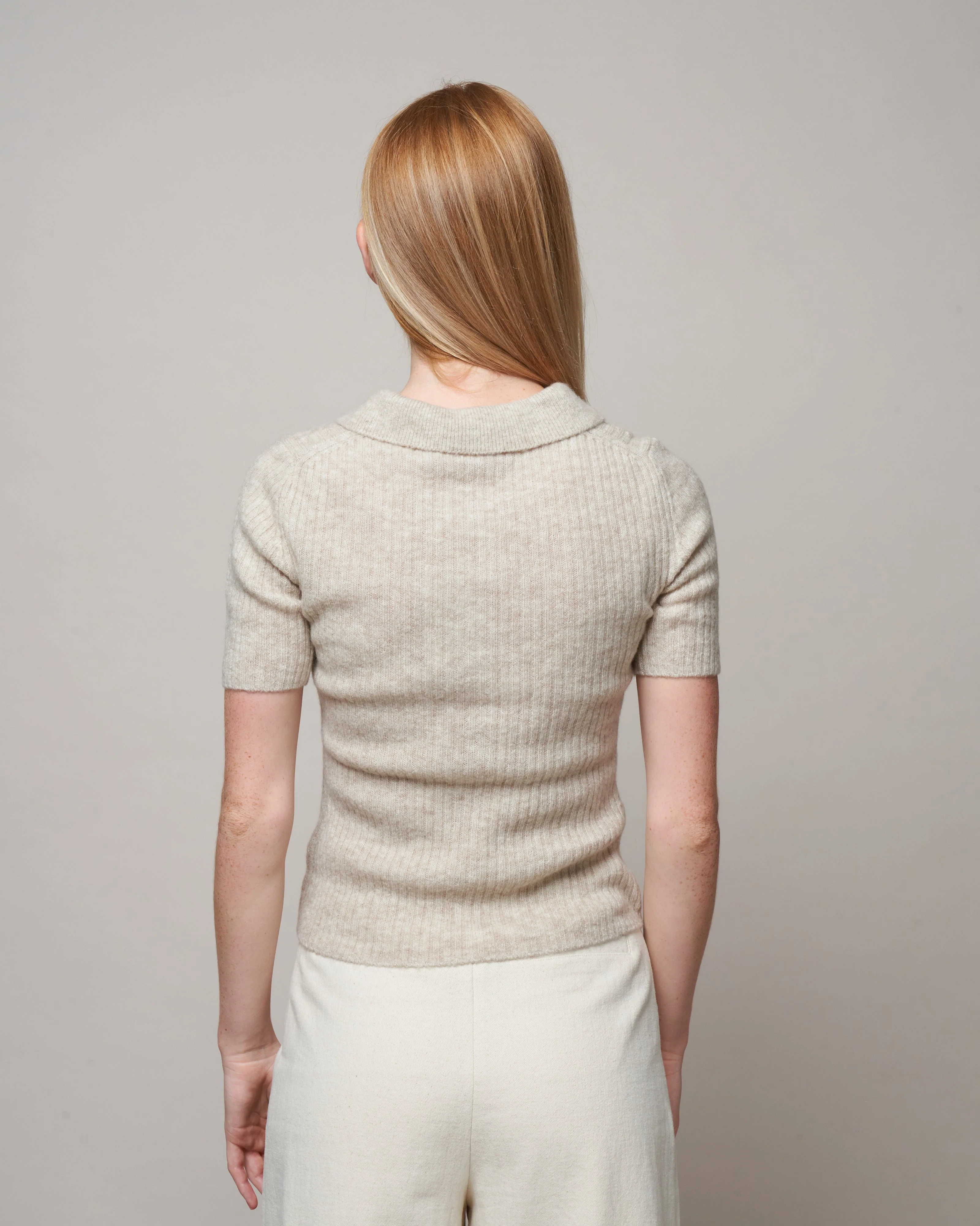 molly collared short sleeve - heather dove k001 - Image 4