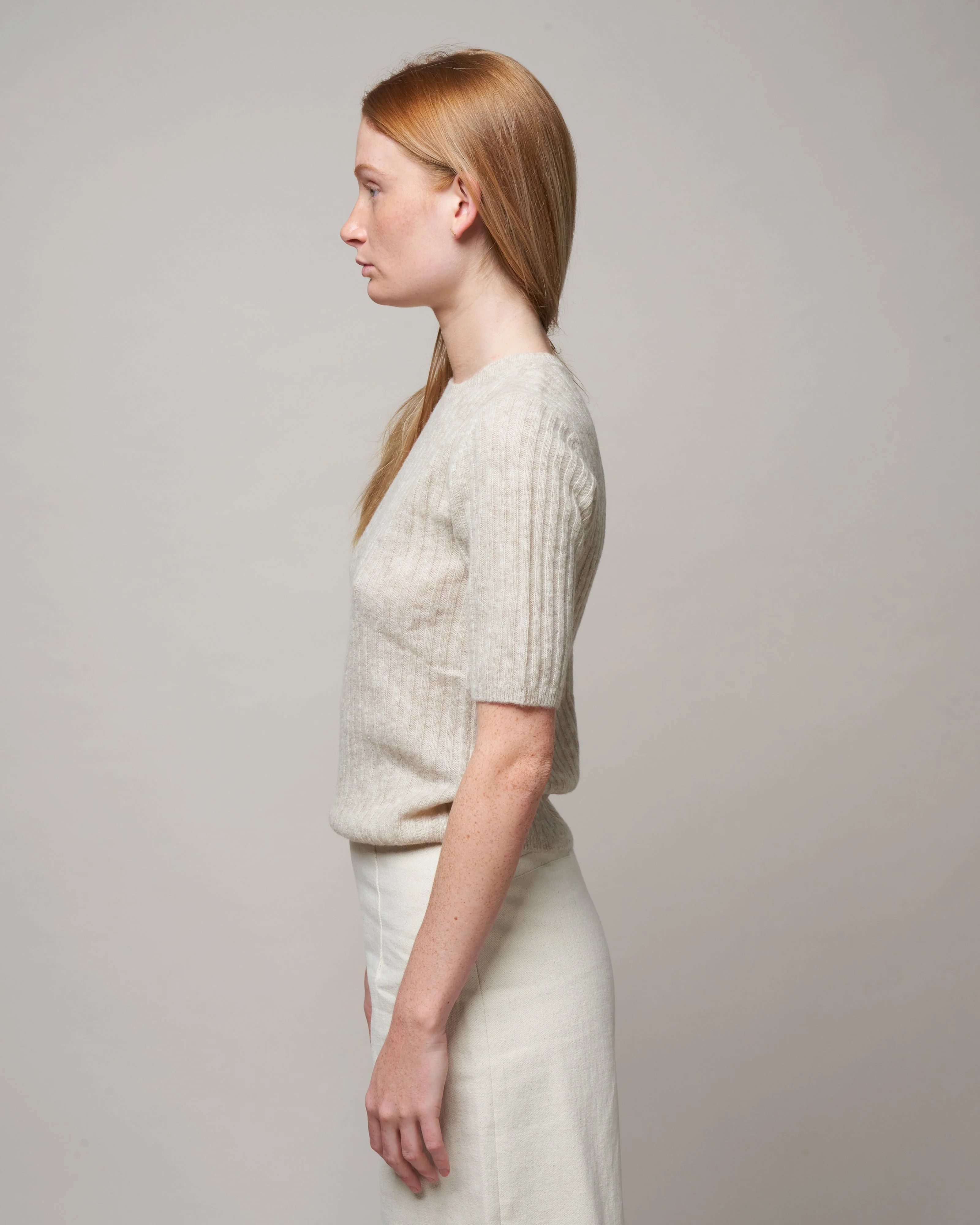molly ribbed short sleeve - heather dove k001 - Image 3
