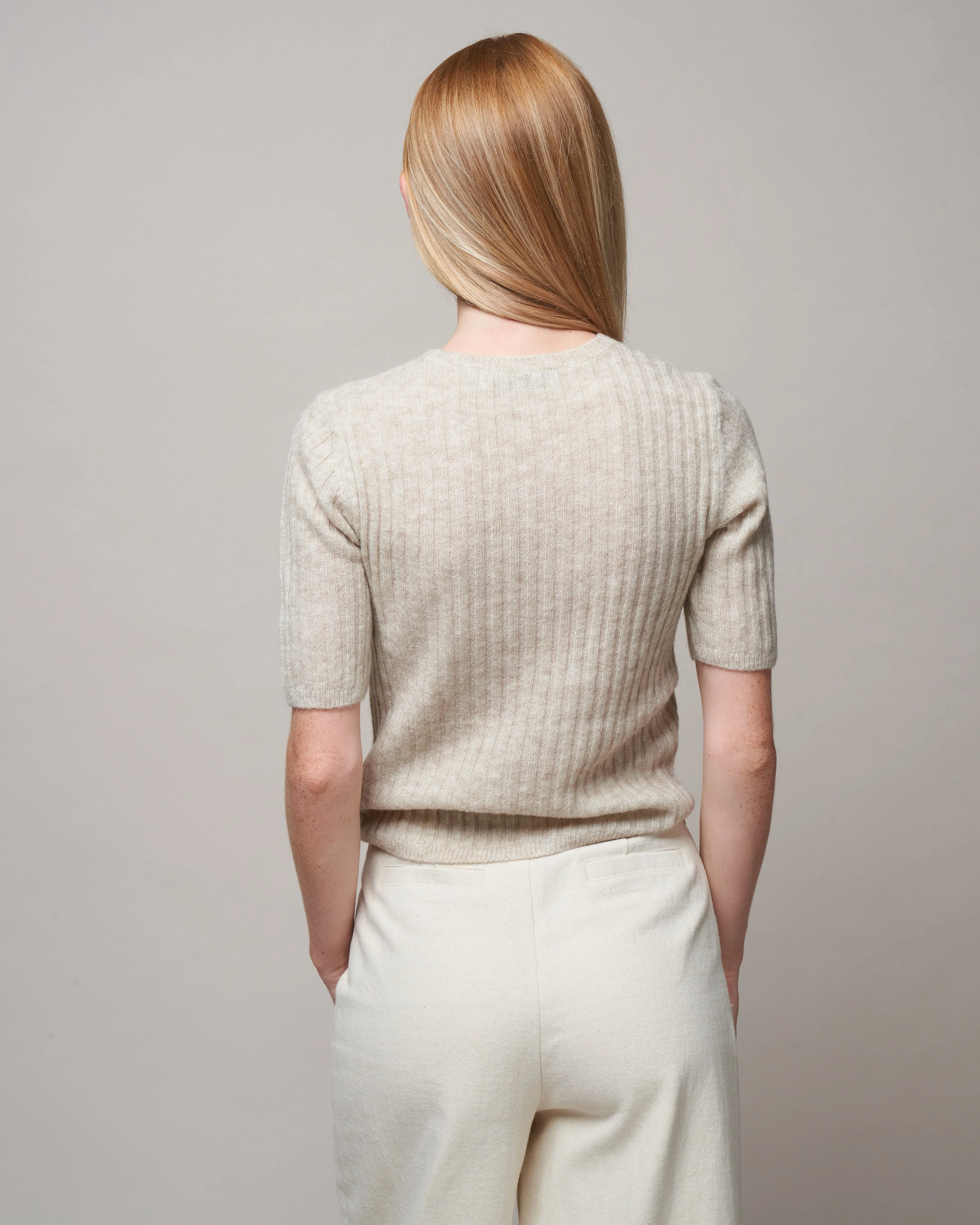 molly ribbed short sleeve - heather dove k001 - Image 4