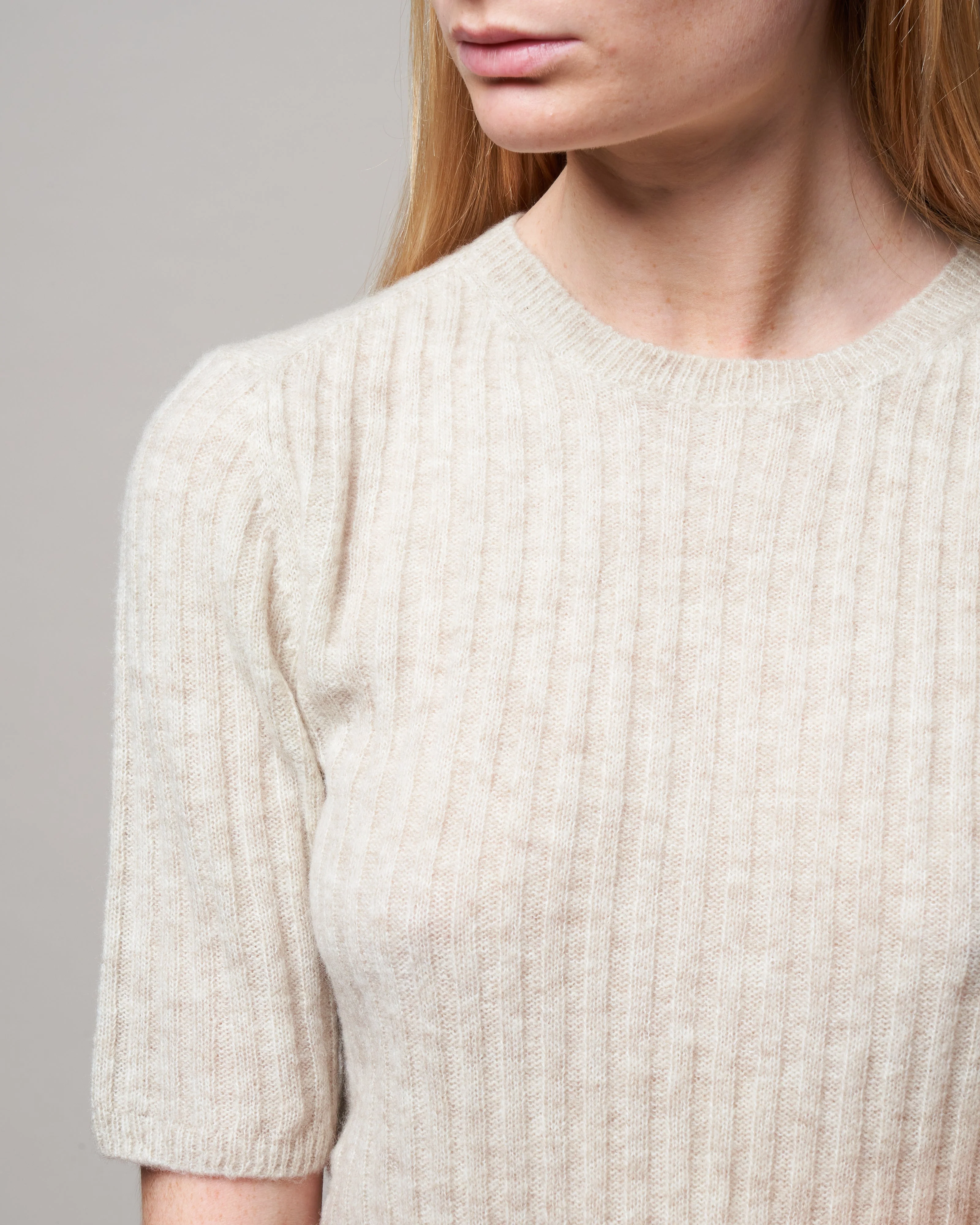 molly ribbed short sleeve - heather dove k001 - Image 5
