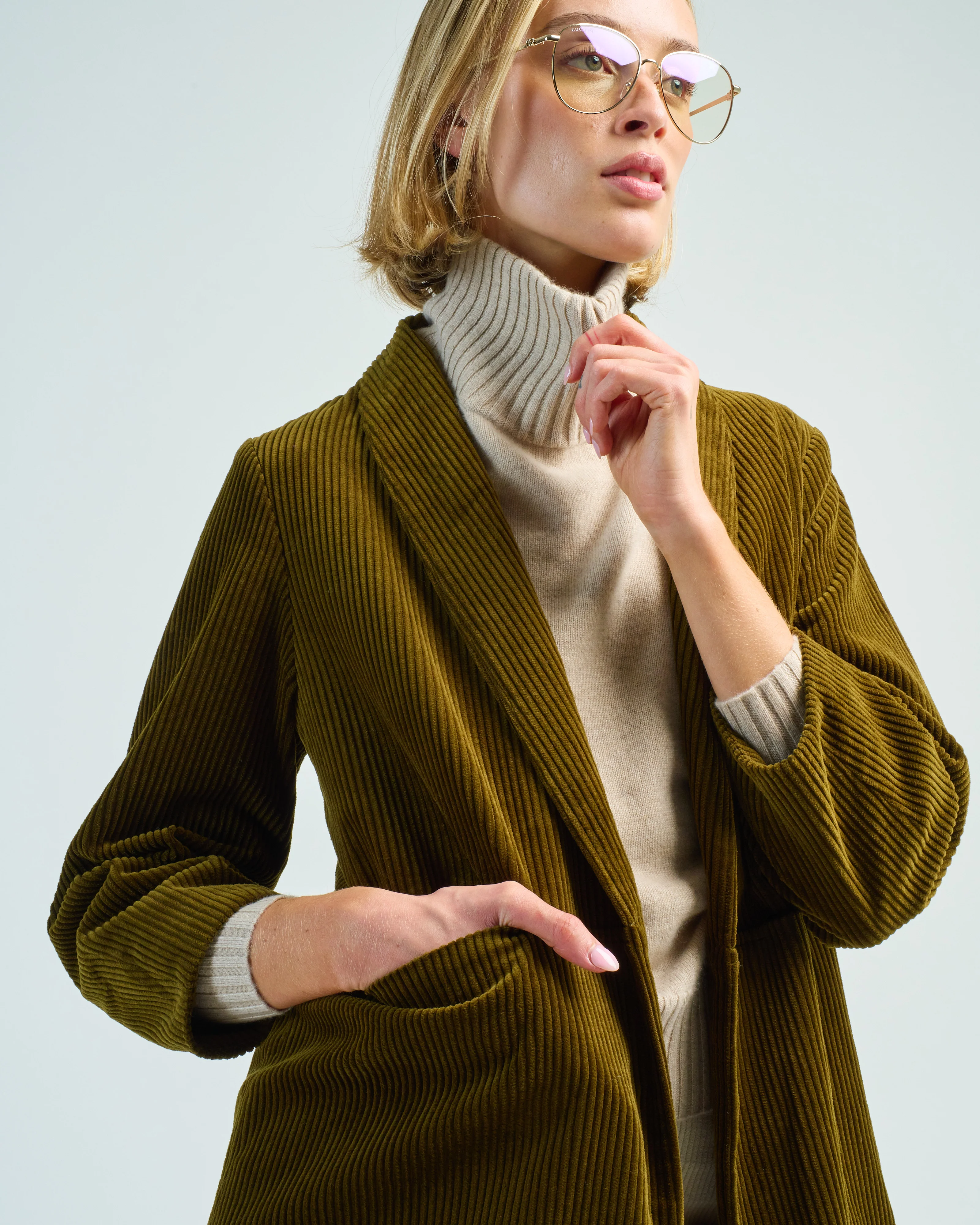 open fall coat corduroy - Image 2