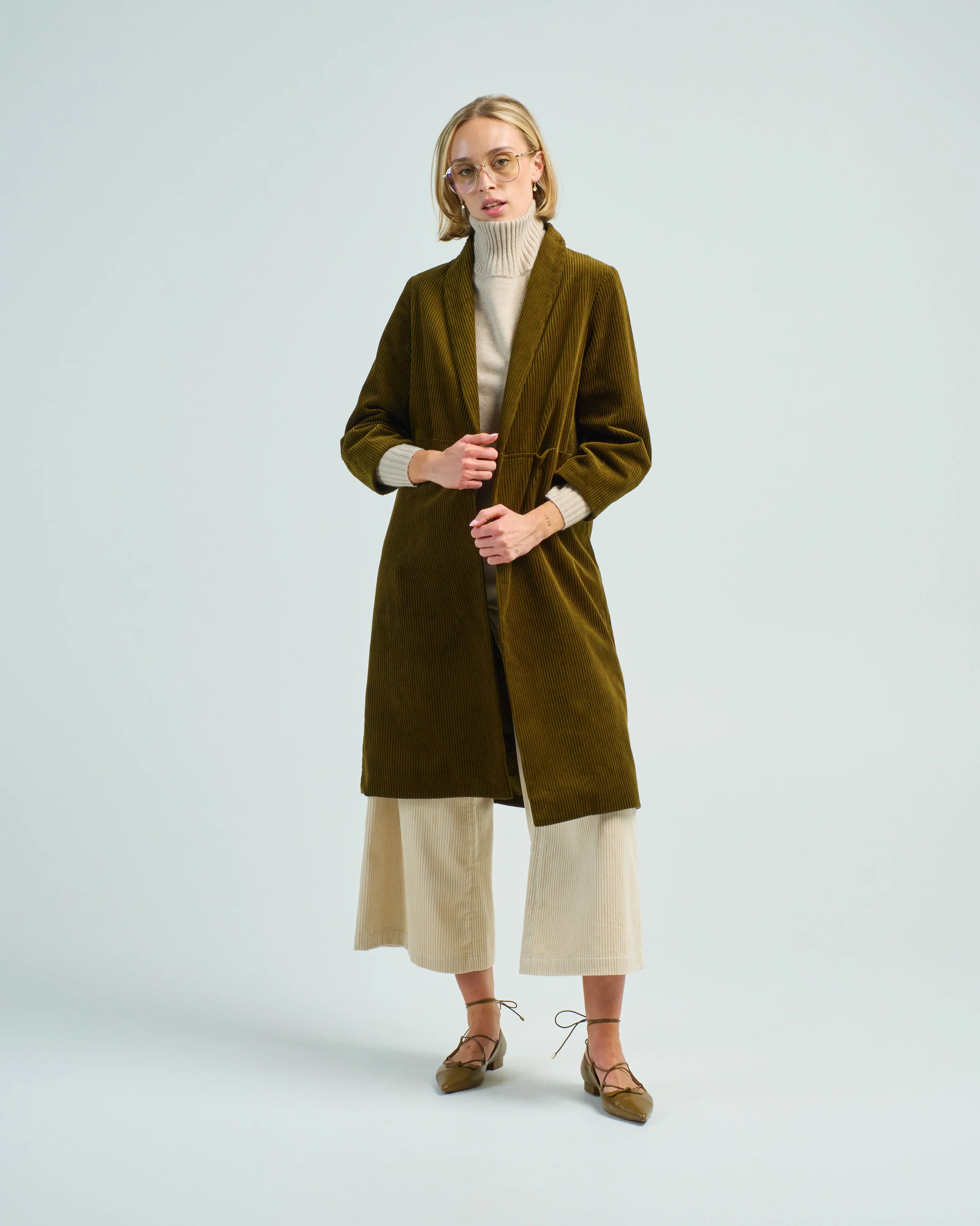 open fall coat corduroy - Image 3