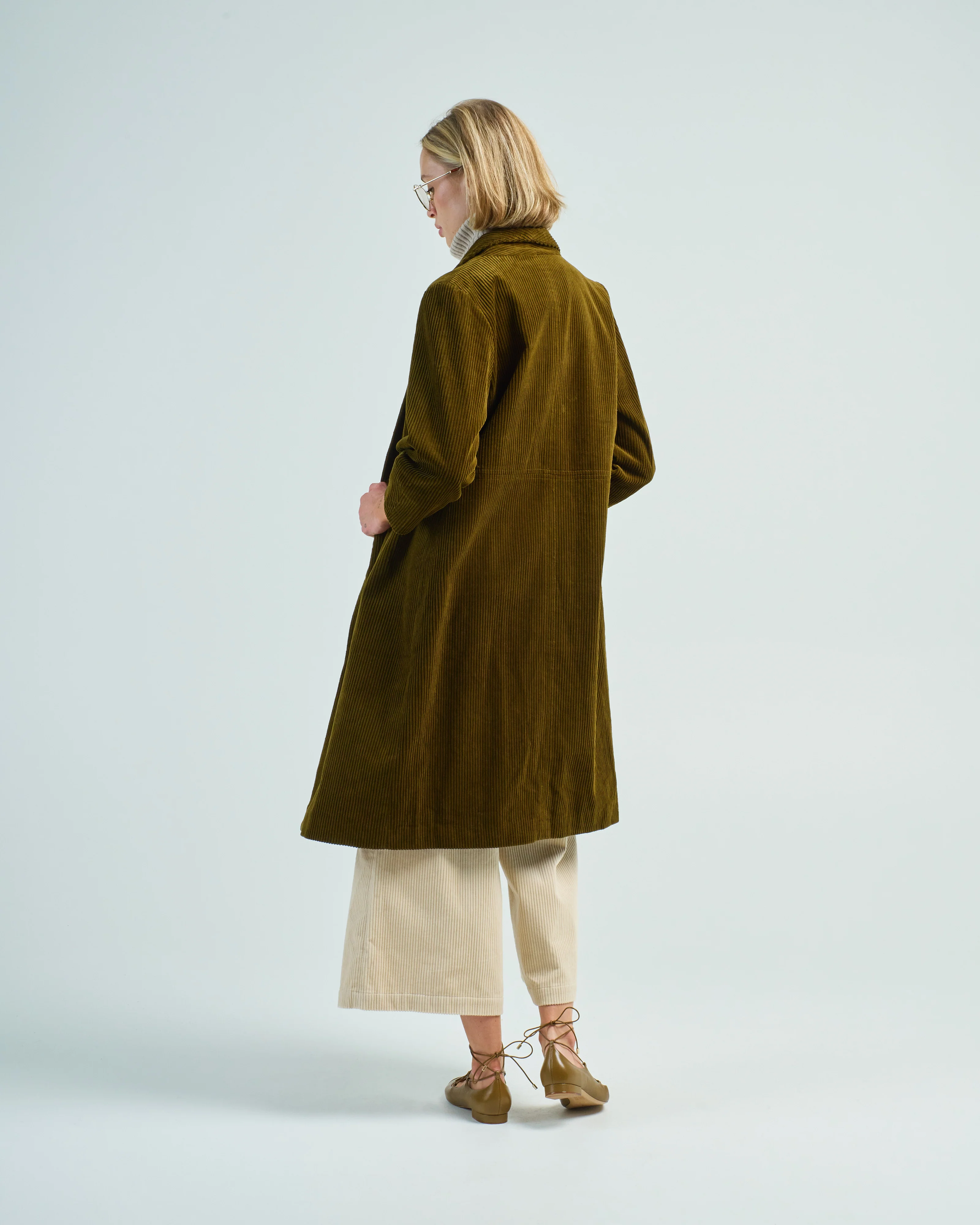 open fall coat corduroy - Image 5