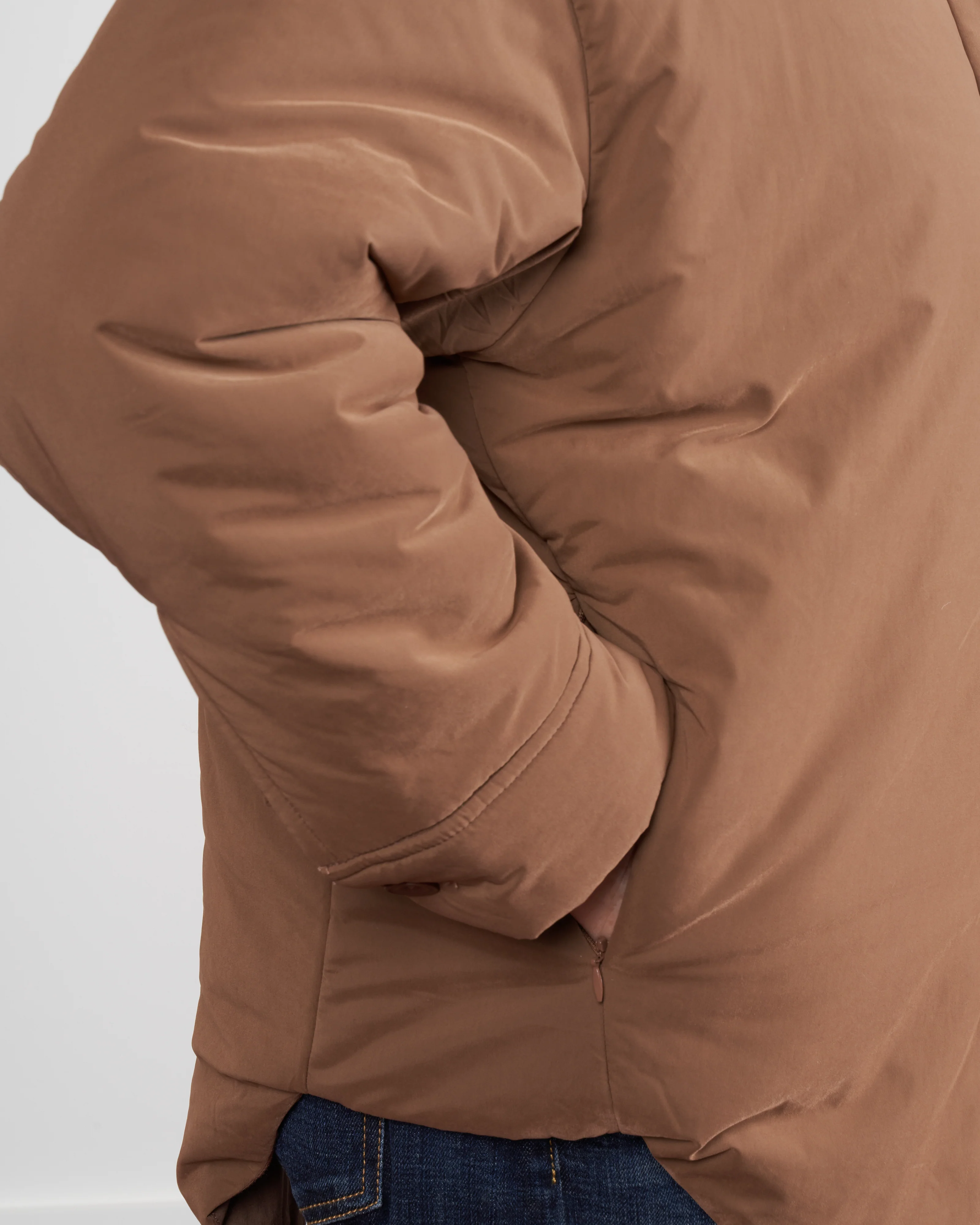 padded shirt jacket - cinnamon - Image 5