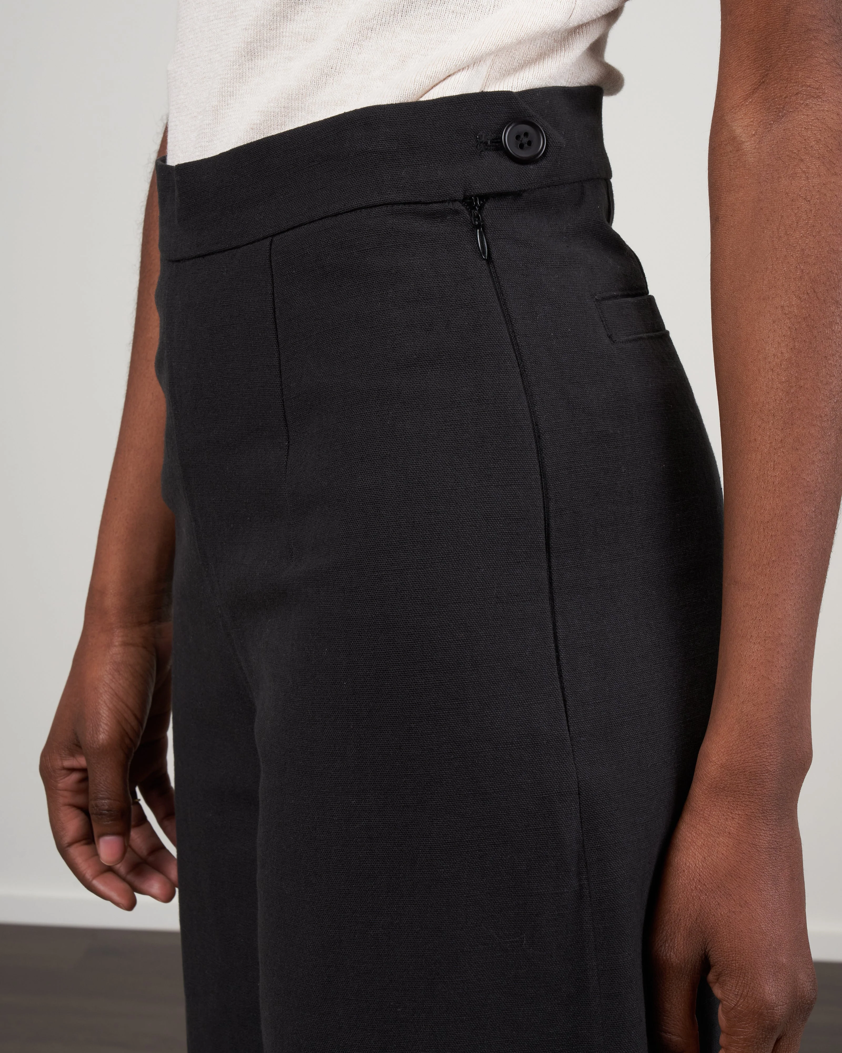signature wide leg trouser - black - Image 5