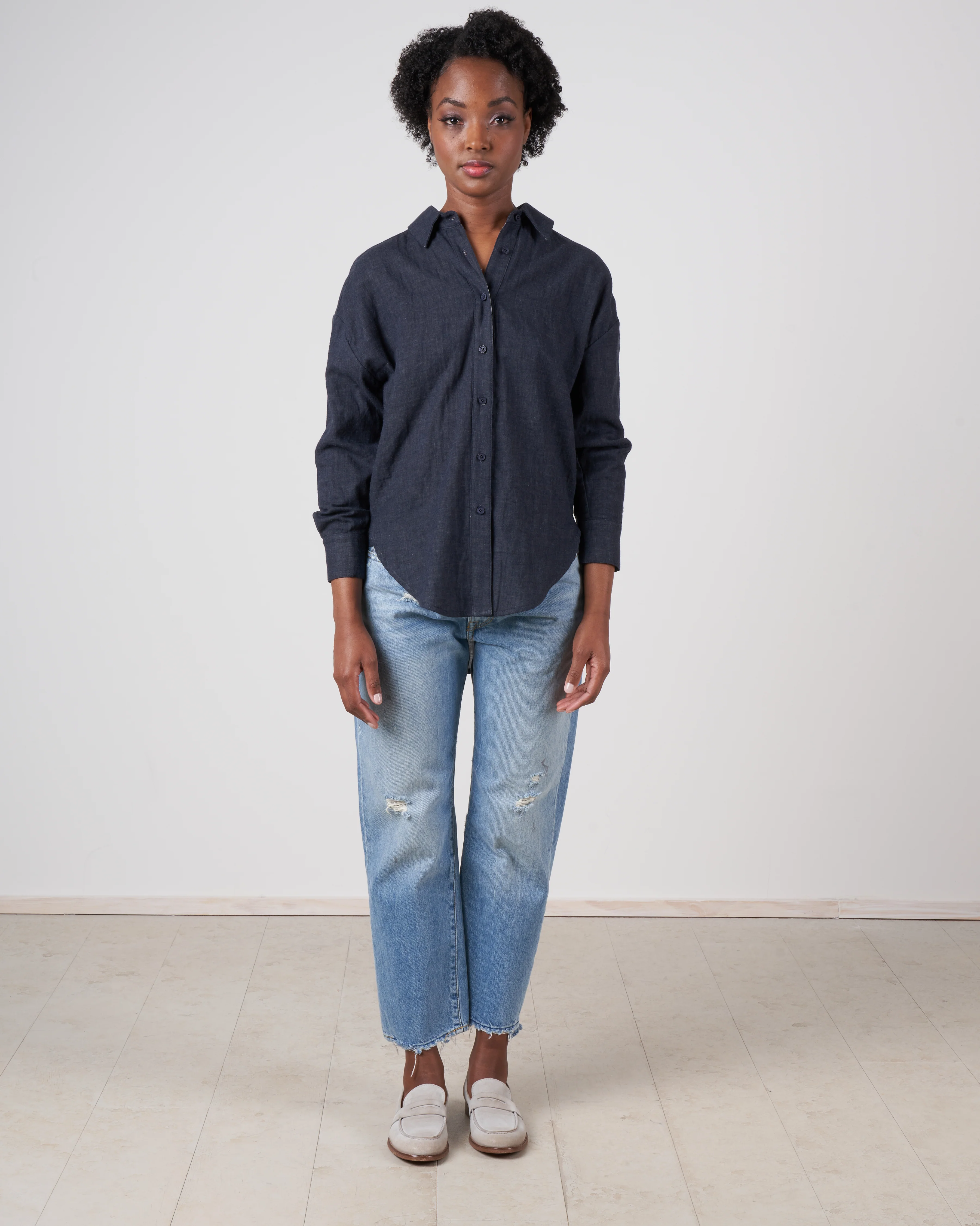 signature dolman shirt - navy - Image 2