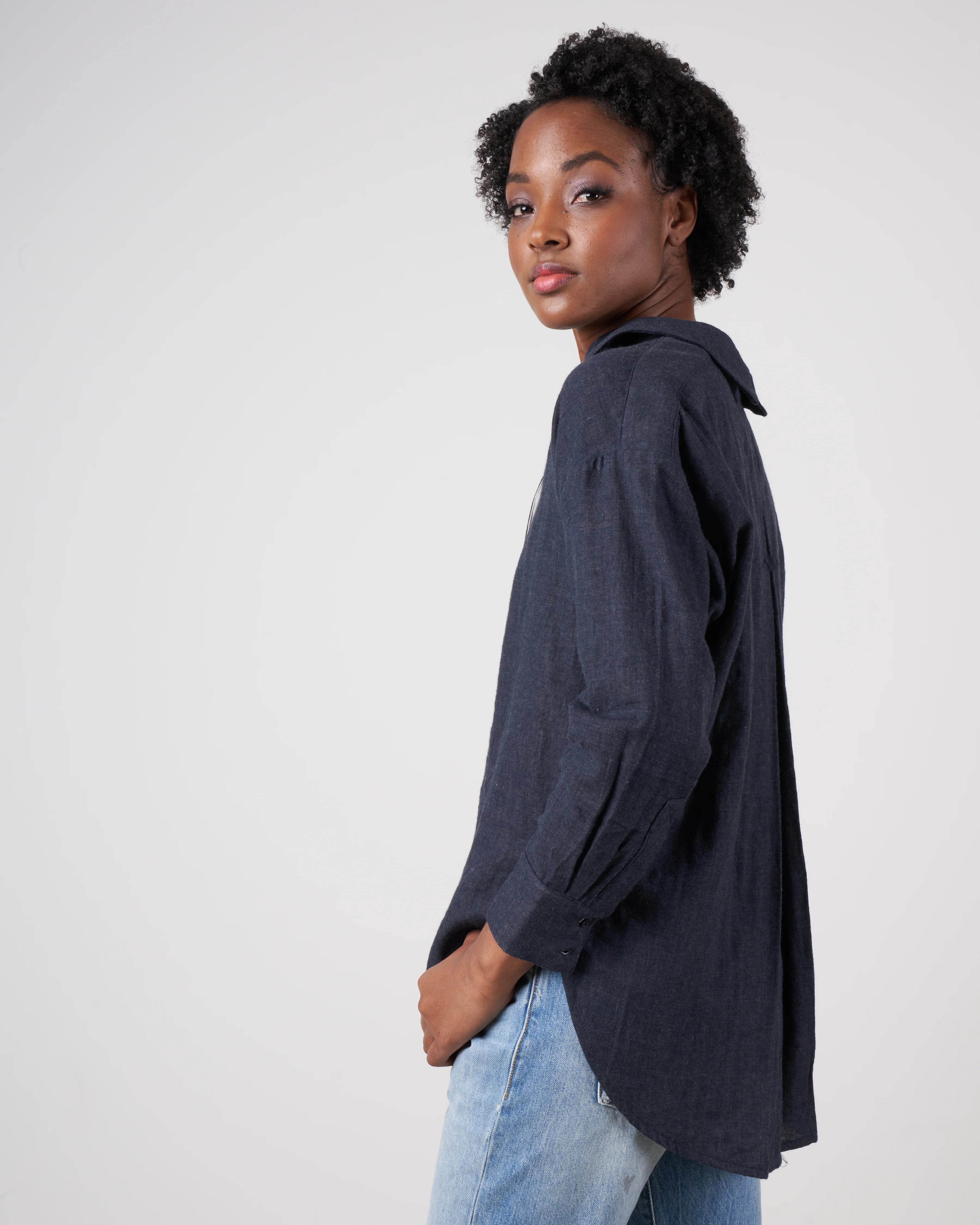 signature dolman shirt - navy - Image 4