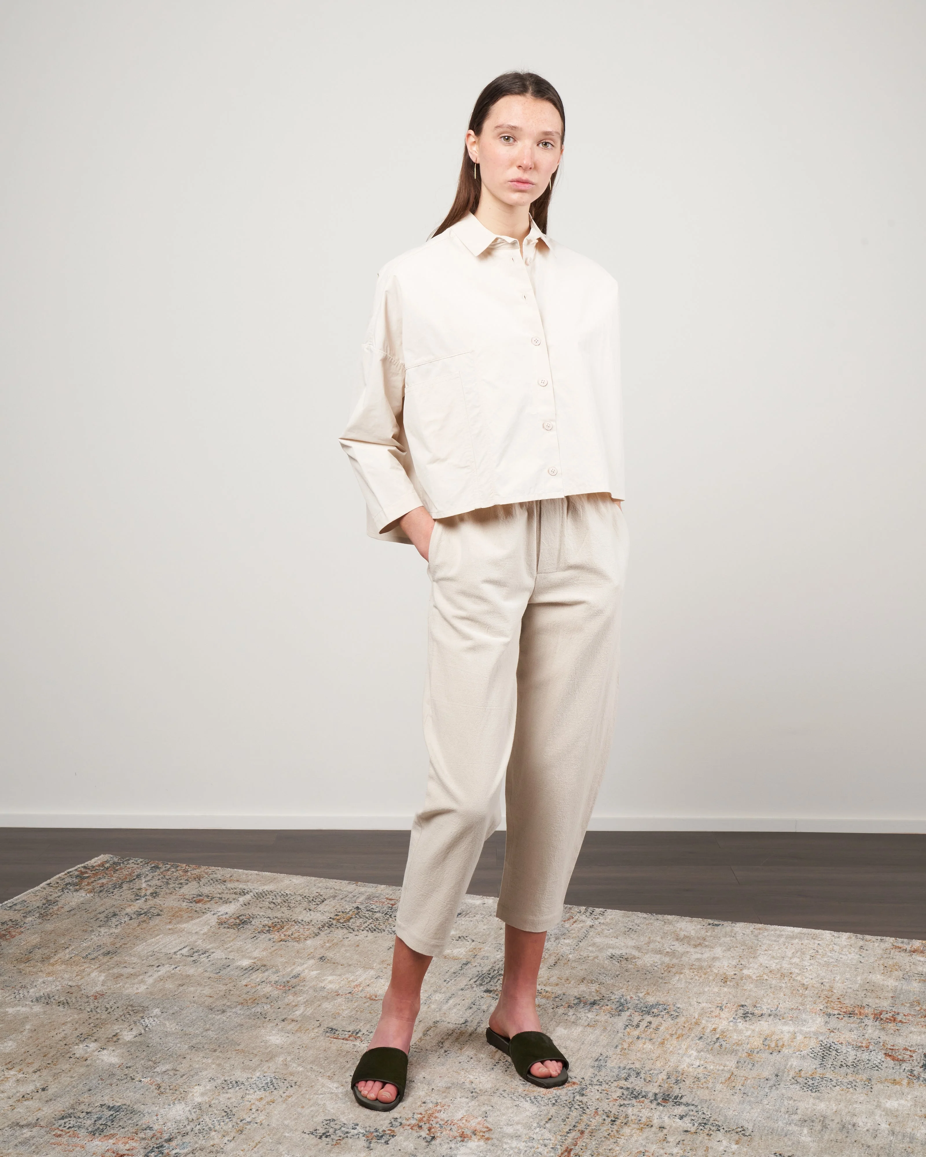 signature elastic unisex pant - oatmeal - Image 2